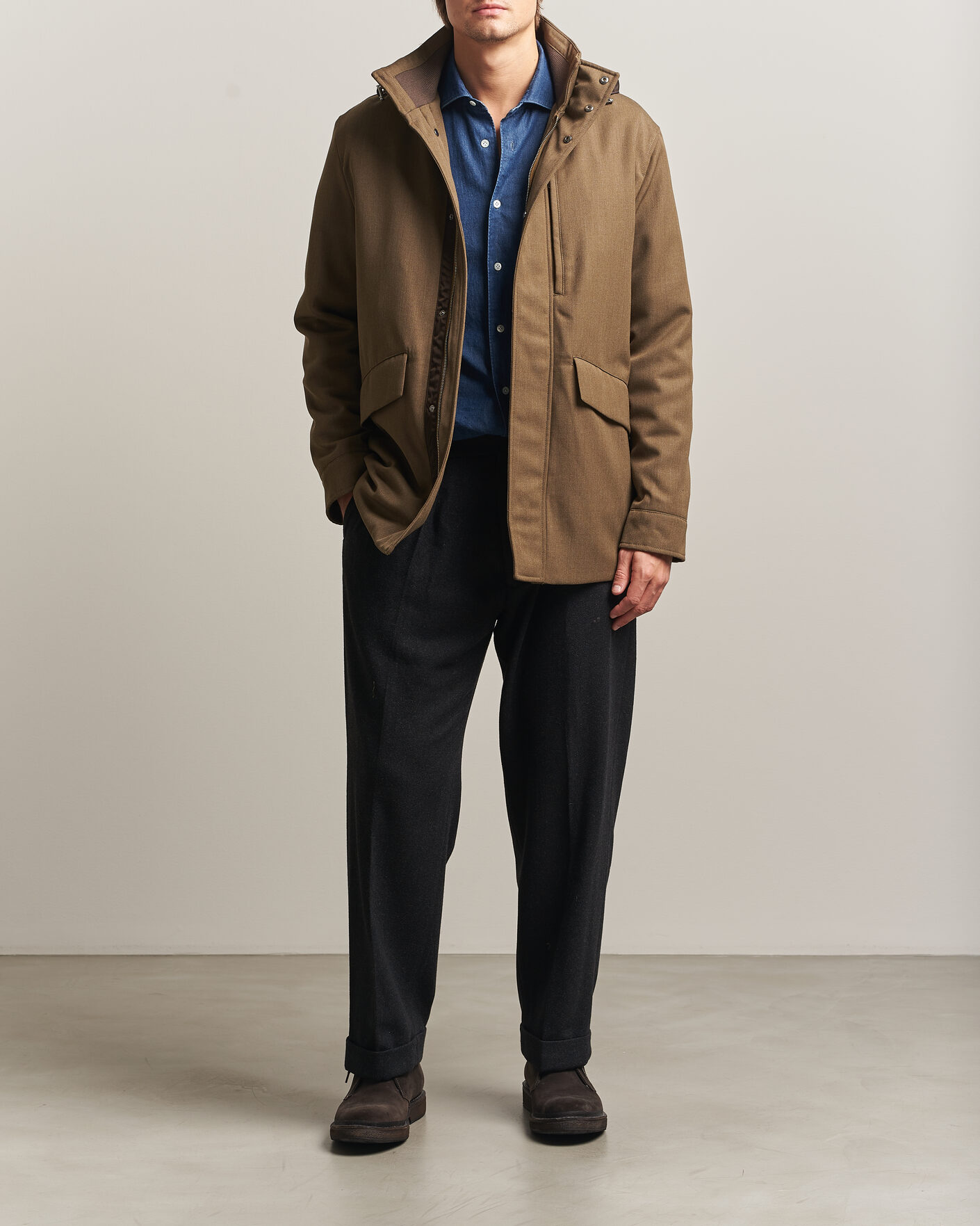 Mies | Takit | Incotex | Water Repellent Rain Caban Country Green