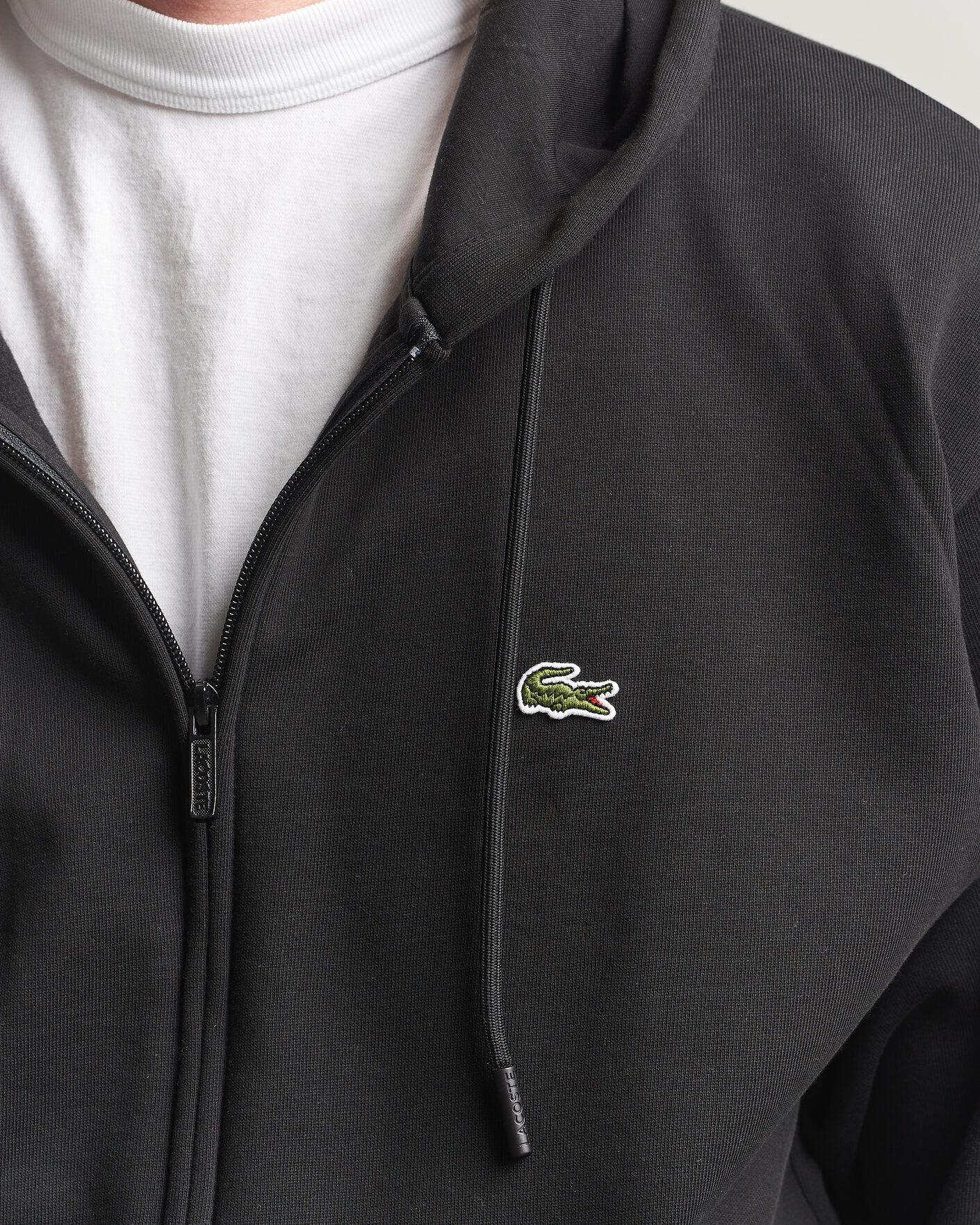 Mies | Puserot | Lacoste | Full Zip Hoodie Black
