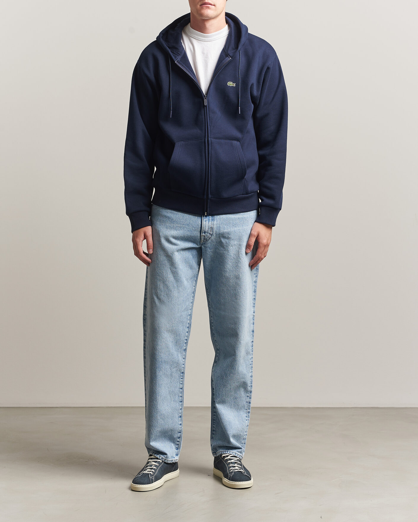 Mies | Puserot | Lacoste | Full Zip Hoodie Navy Blue