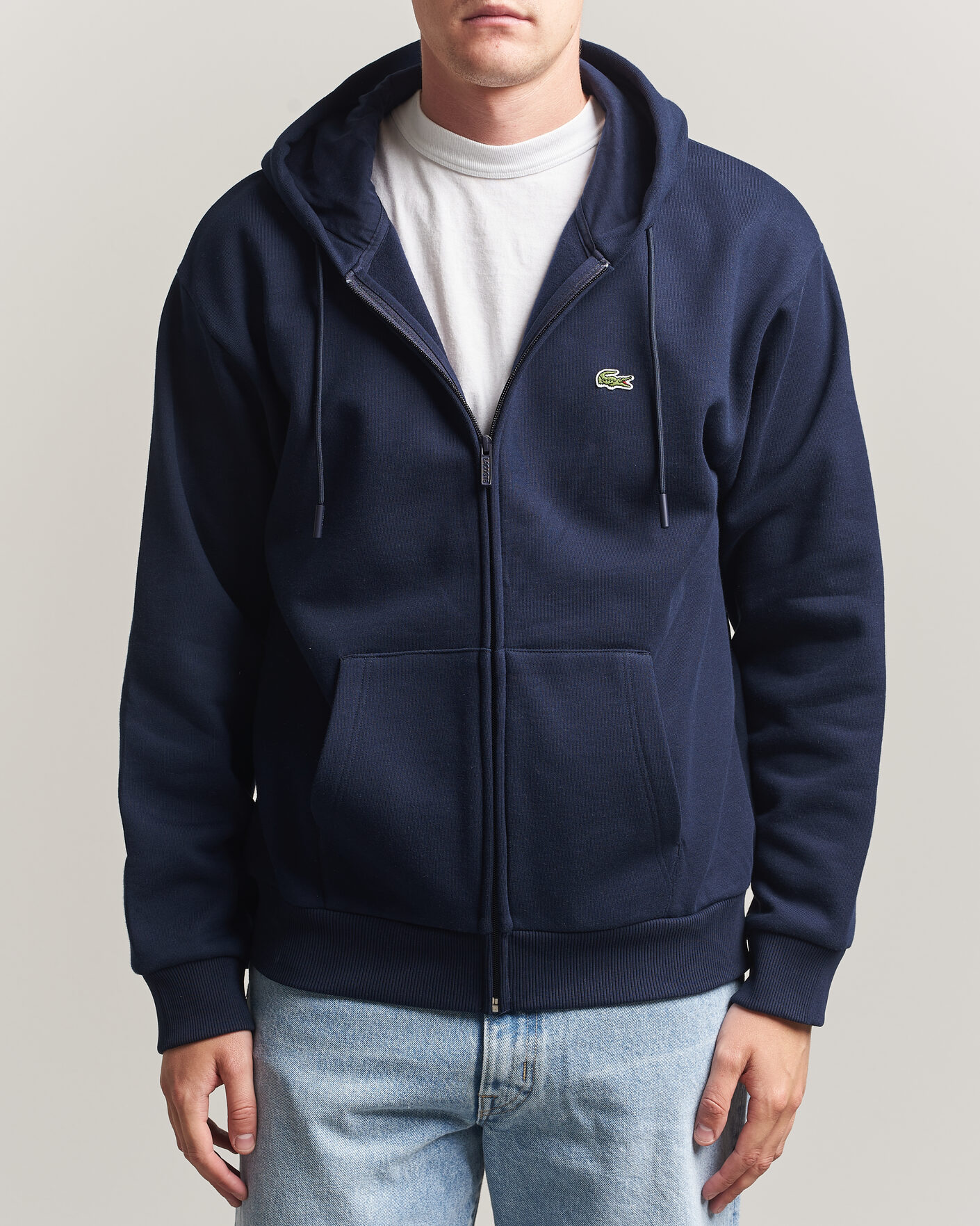 Mies | Puserot | Lacoste | Full Zip Hoodie Navy Blue
