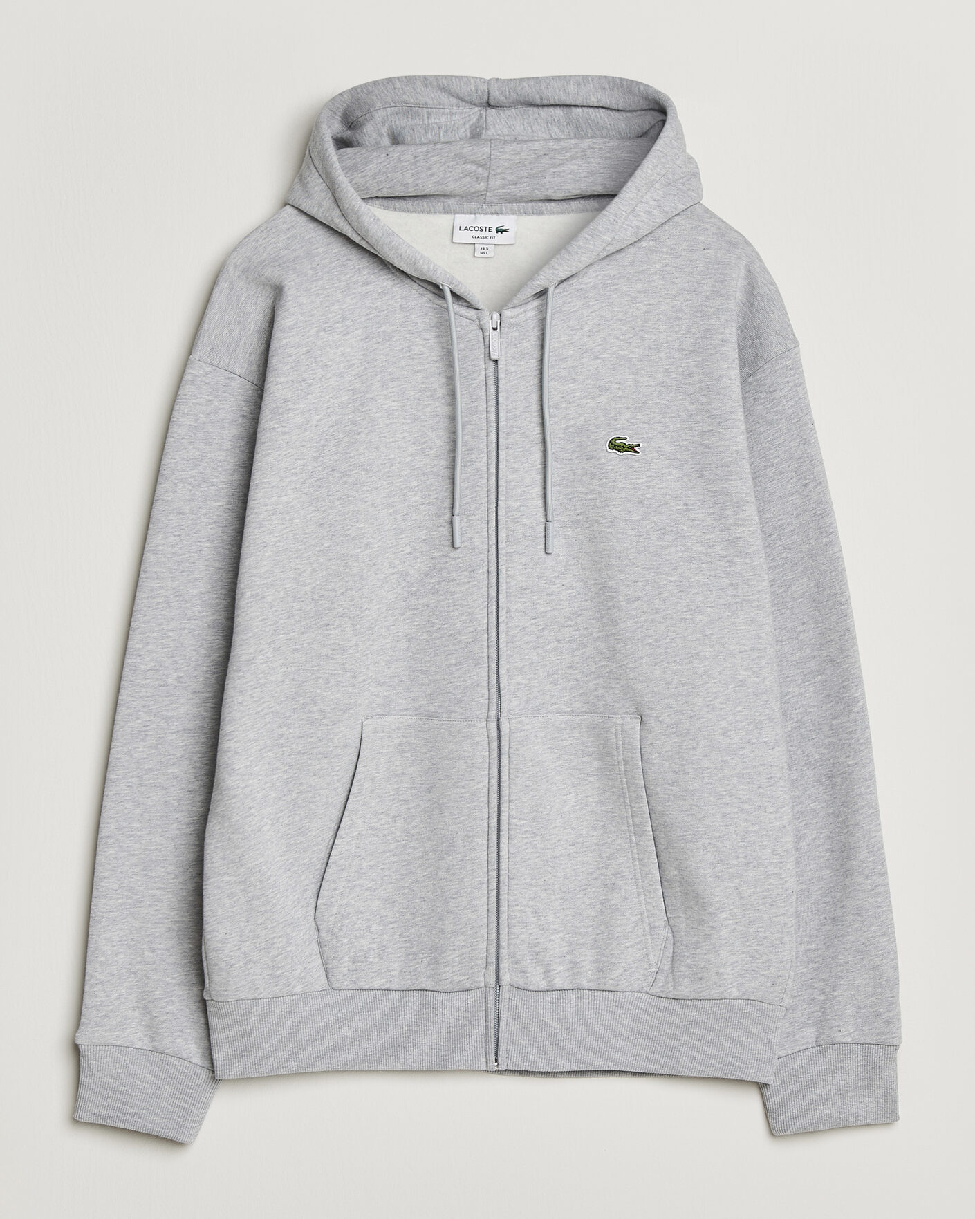 Mies | Puserot | Lacoste | Full Zip Hoodie Silver Chine