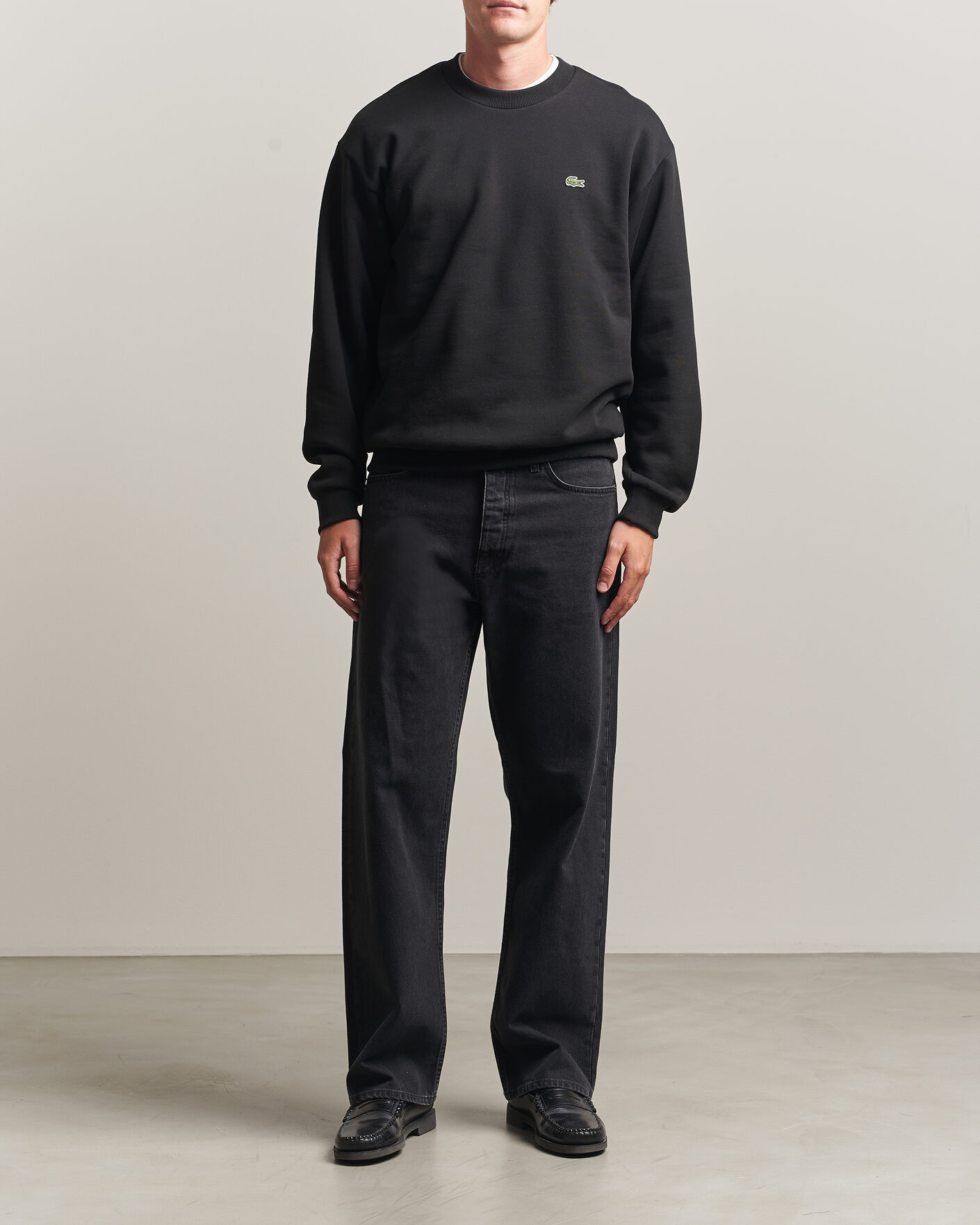 Mies | Puserot | Lacoste | Crew Neck Sweatshirt Black