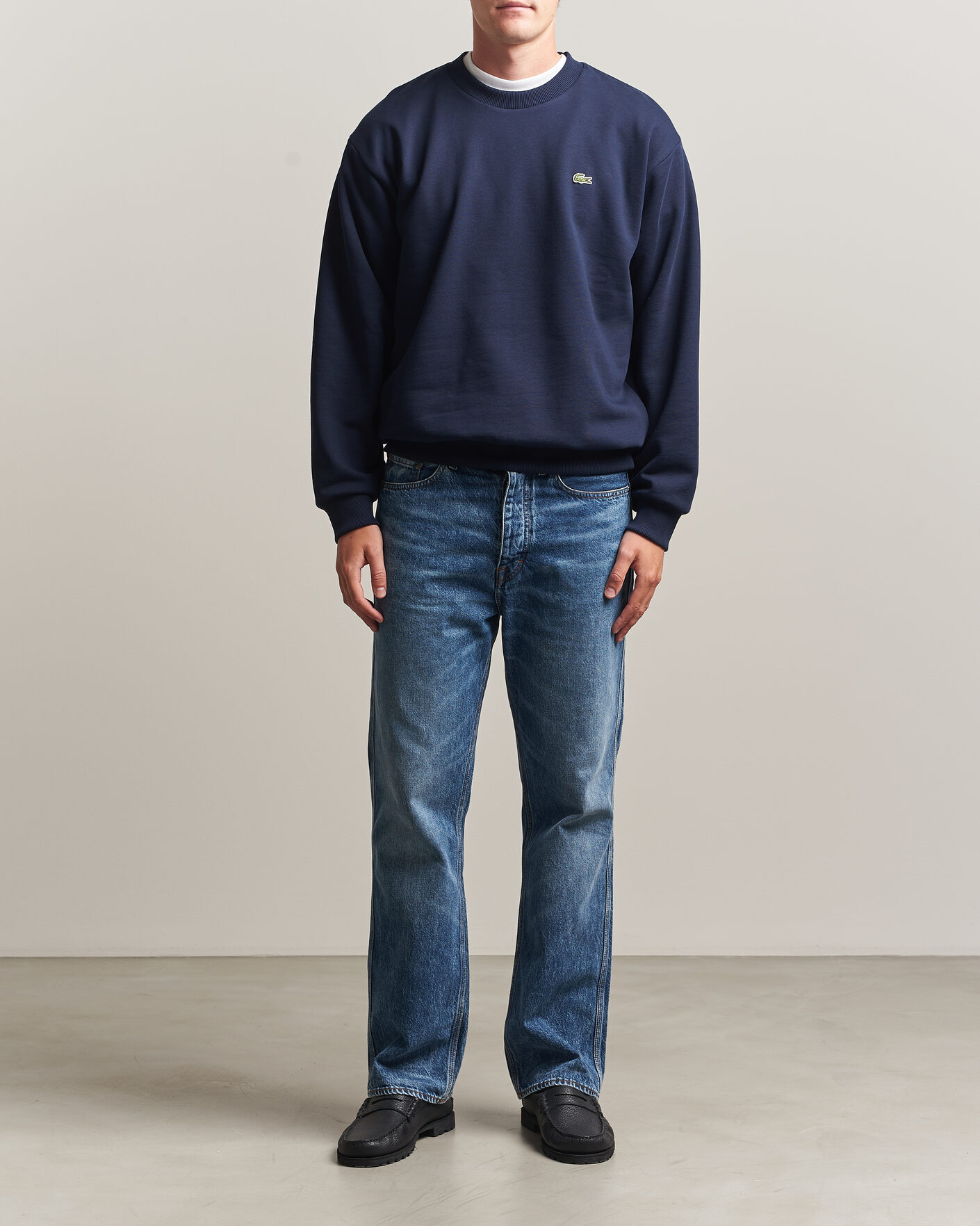 Mies | Puserot | Lacoste | Crew Neck Sweatshirt Navy Blue