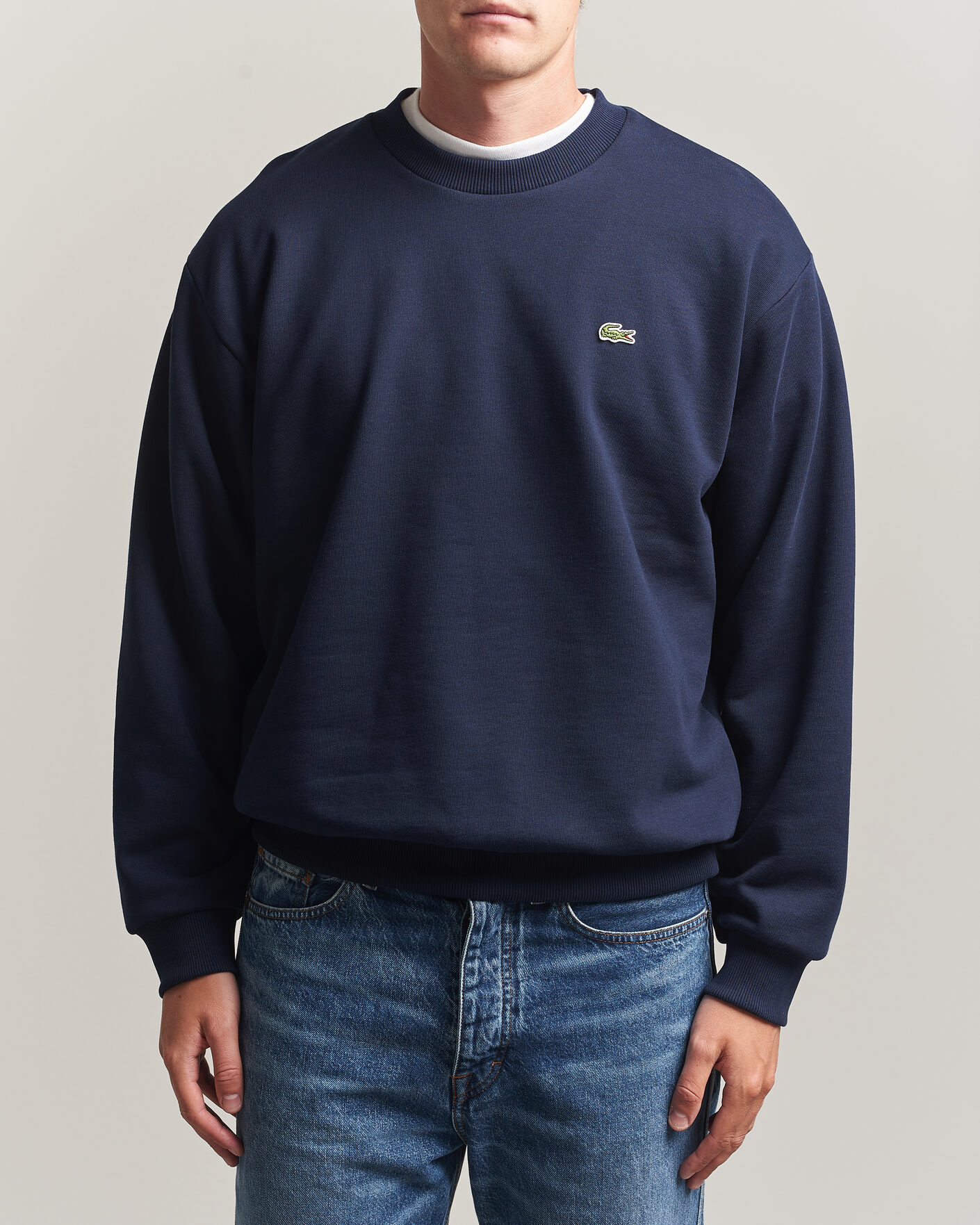 Mies | Puserot | Lacoste | Crew Neck Sweatshirt Navy Blue