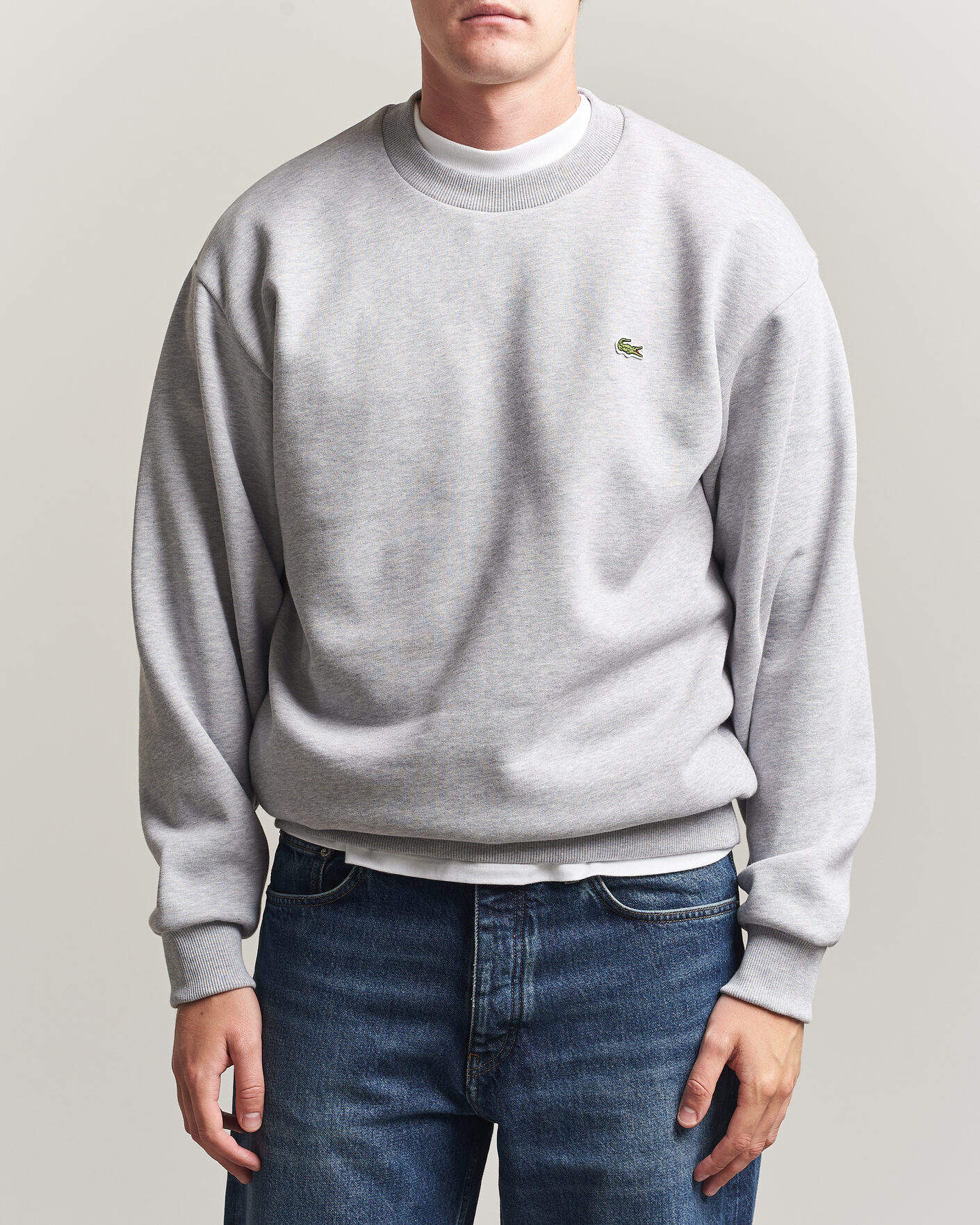 Mies | Puserot | Lacoste | Crew Neck Sweatshirt Silver Chine