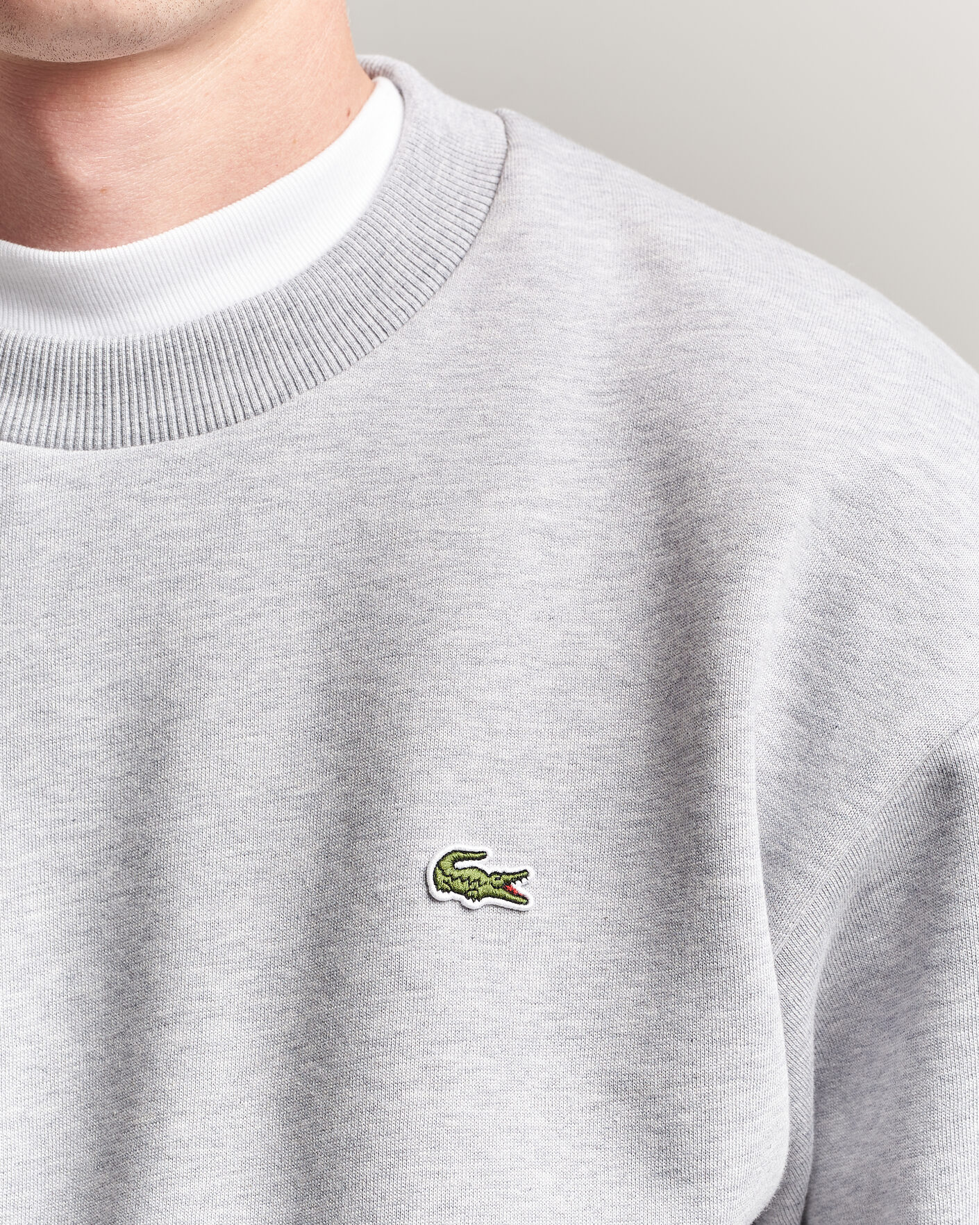 Mies | Puserot | Lacoste | Crew Neck Sweatshirt Silver Chine