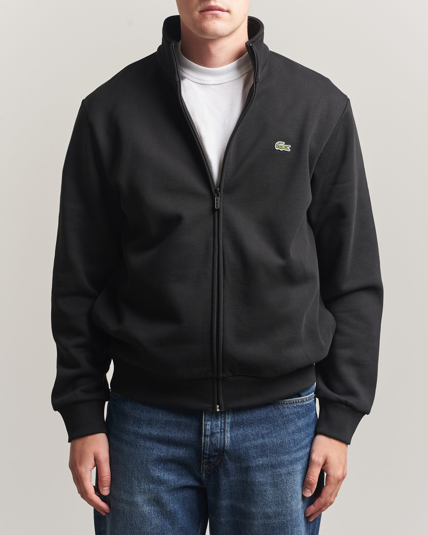 Mies | Puserot | Lacoste | Full Zip Sweater Black