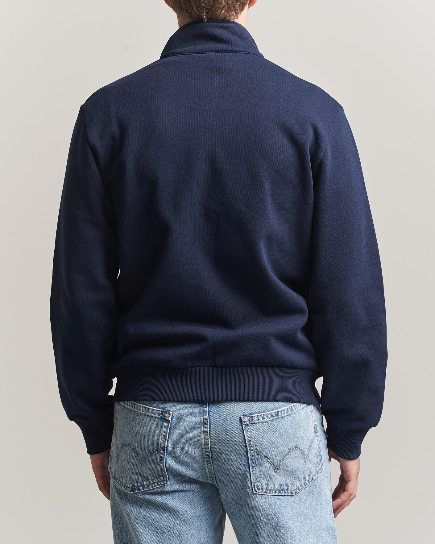 Mies | Puserot | Lacoste | Full Zip Sweater Navy Blue