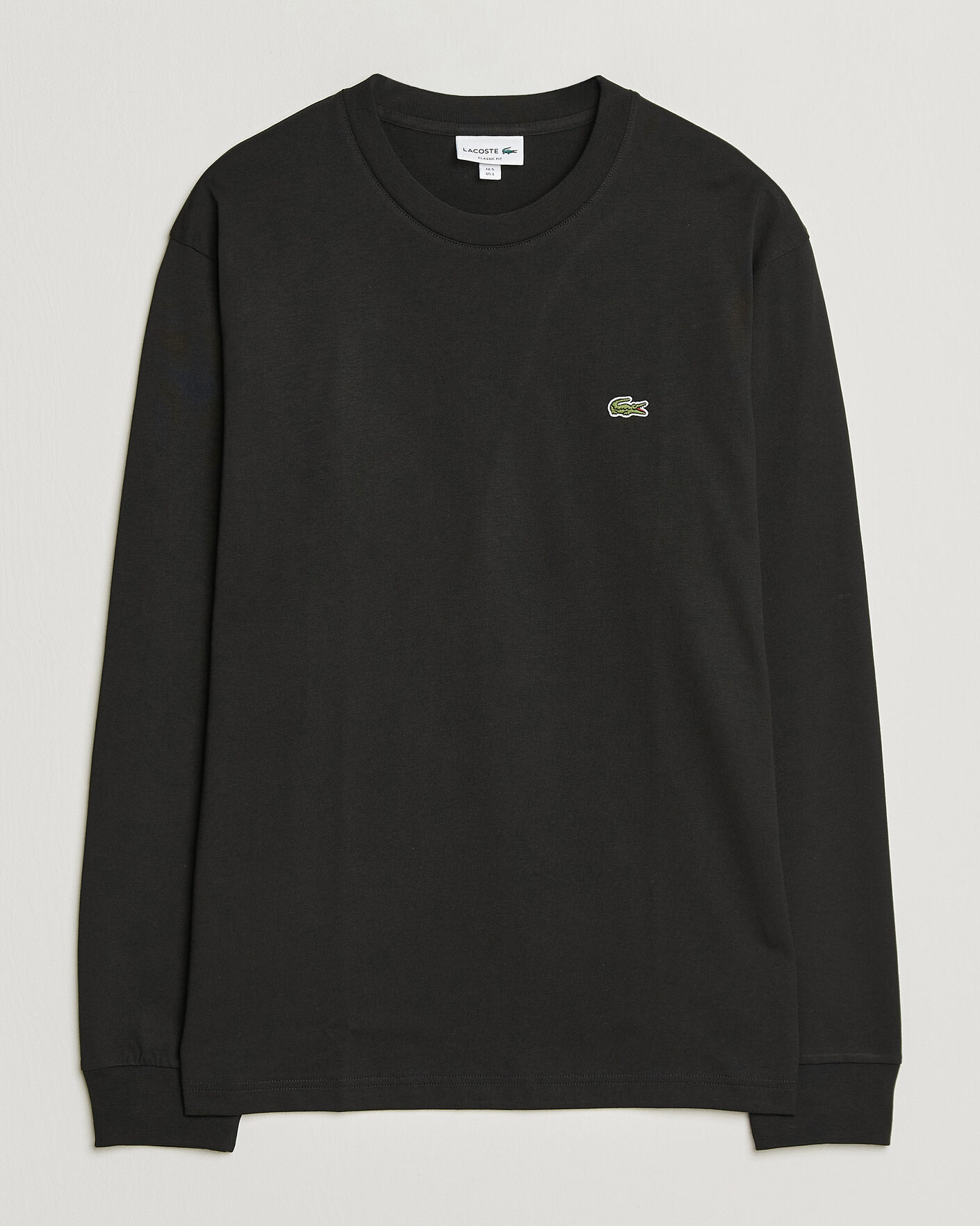 Mies | T-paidat | Lacoste | Crew Neck Long Sleeve T-Shirt Black