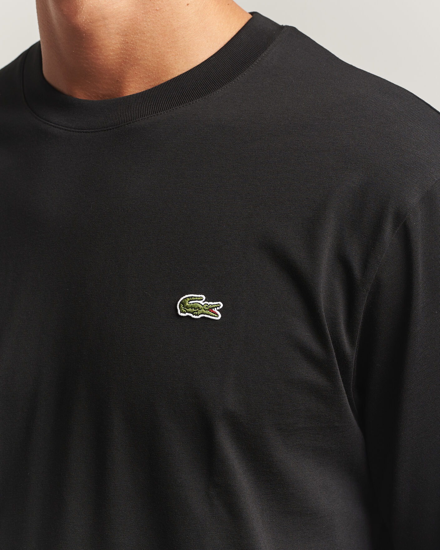 Mies | T-paidat | Lacoste | Crew Neck Long Sleeve T-Shirt Black