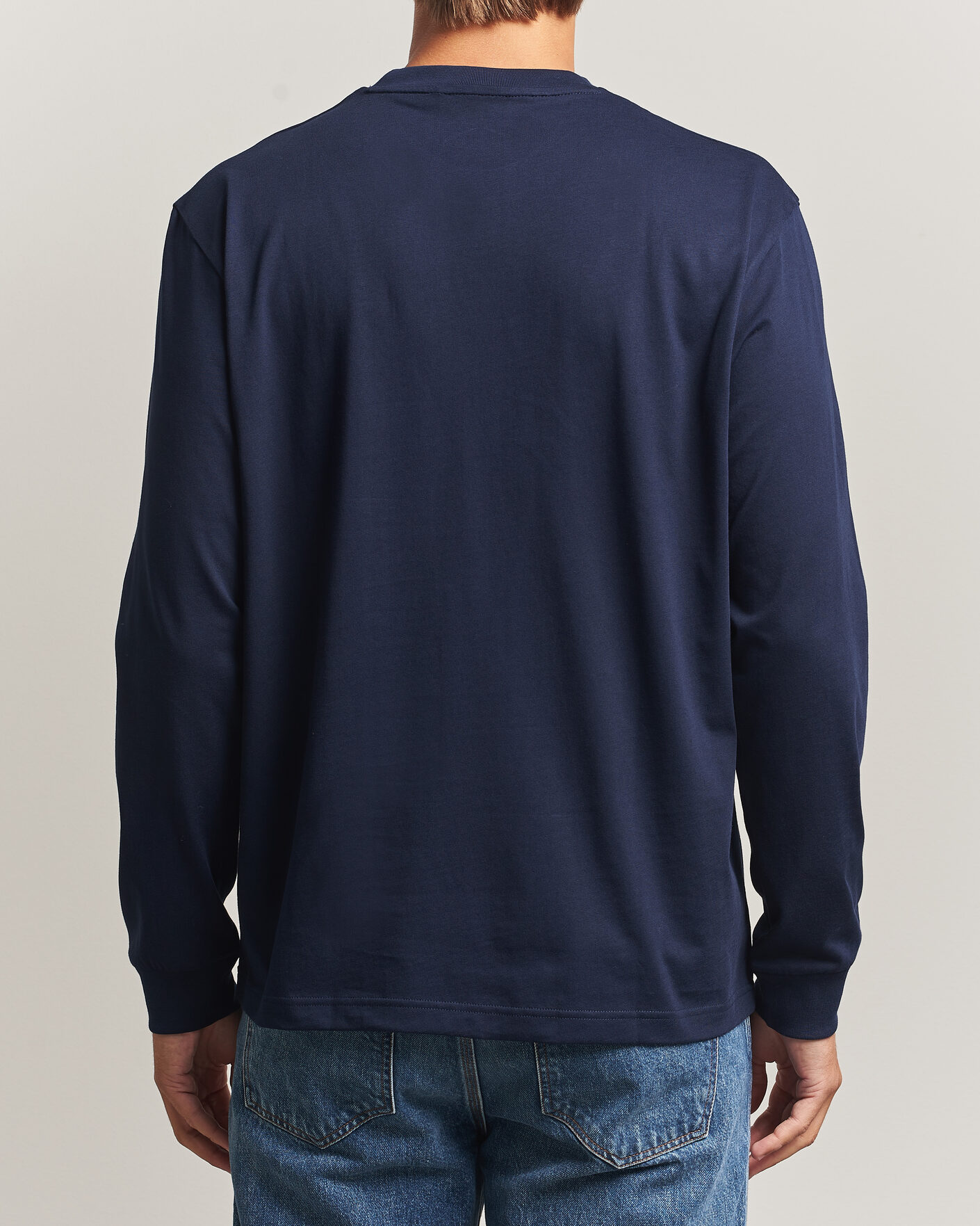 Mies | T-paidat | Lacoste | Crew Neck Long Sleeve T-Shirt Navy Blue