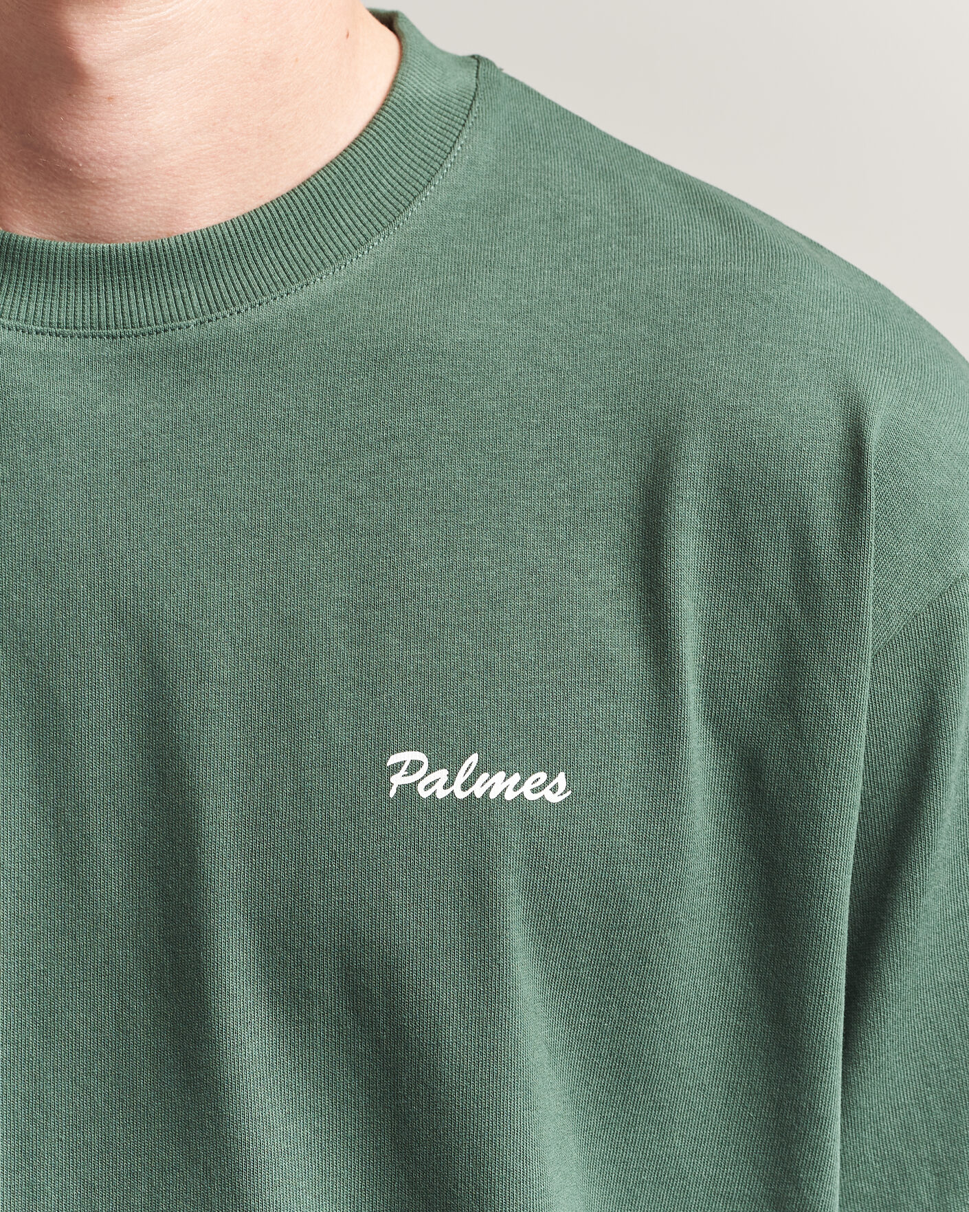 Mies | T-paidat | Palmes | Logo T-Shirt Dark Green