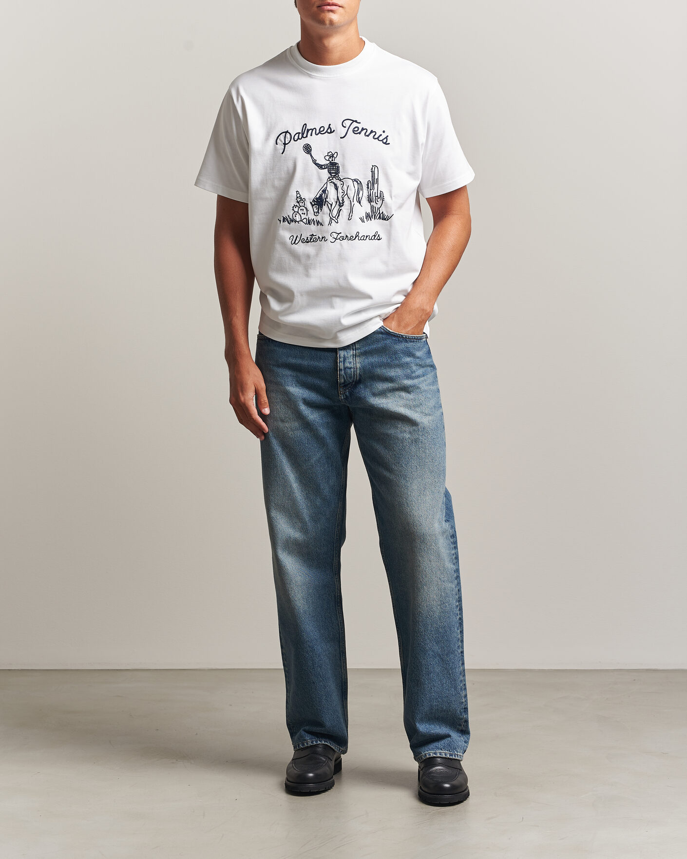 Mies | T-paidat | Palmes | Western T-Shirt White