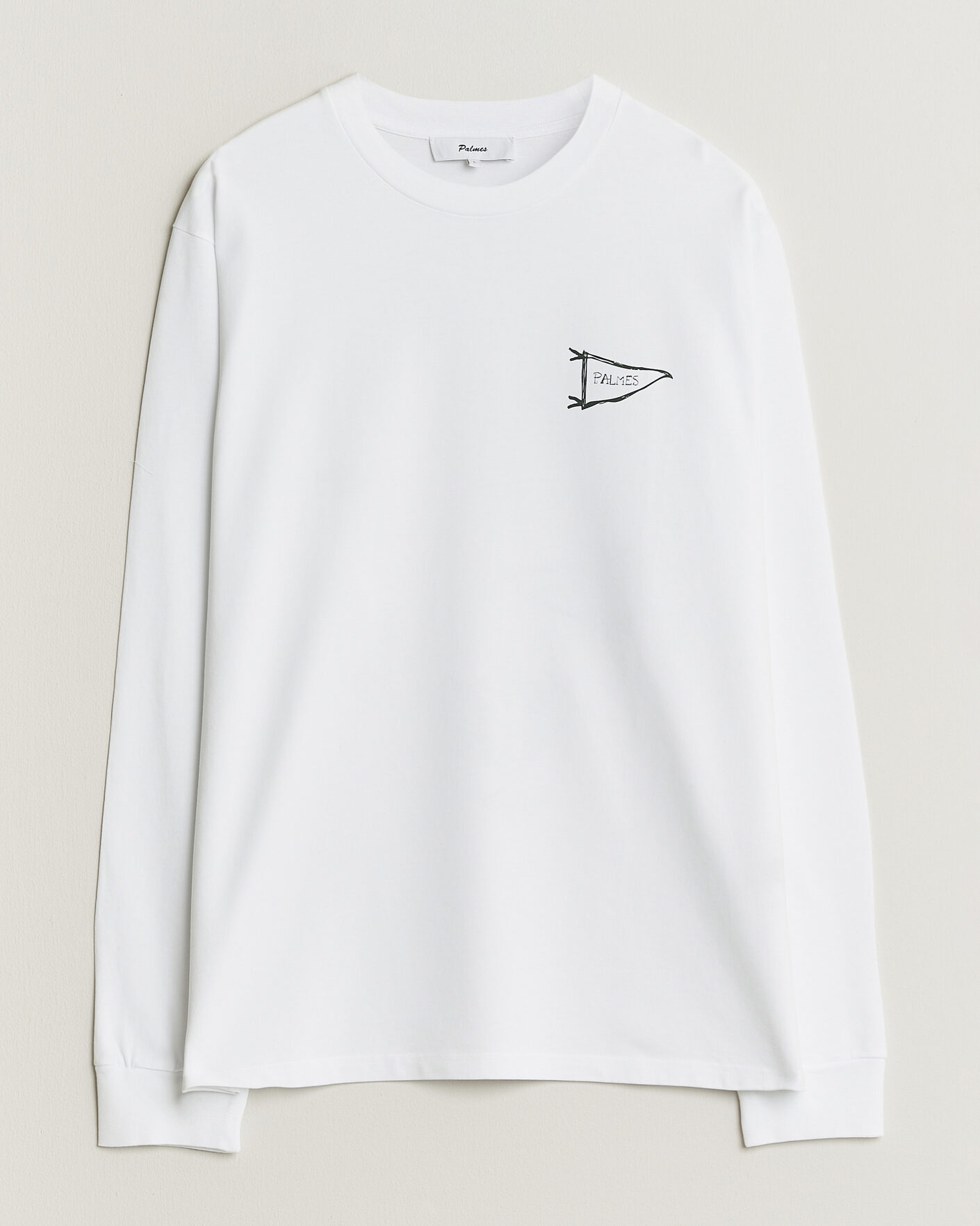 Mies | T-paidat | Palmes | Pennant Long Sleeve T-Shirt White