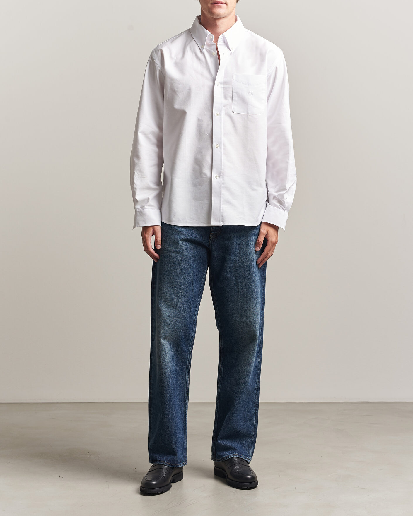 Mies | Kauluspaidat | Palmes | Deuce Oxford Shirt White