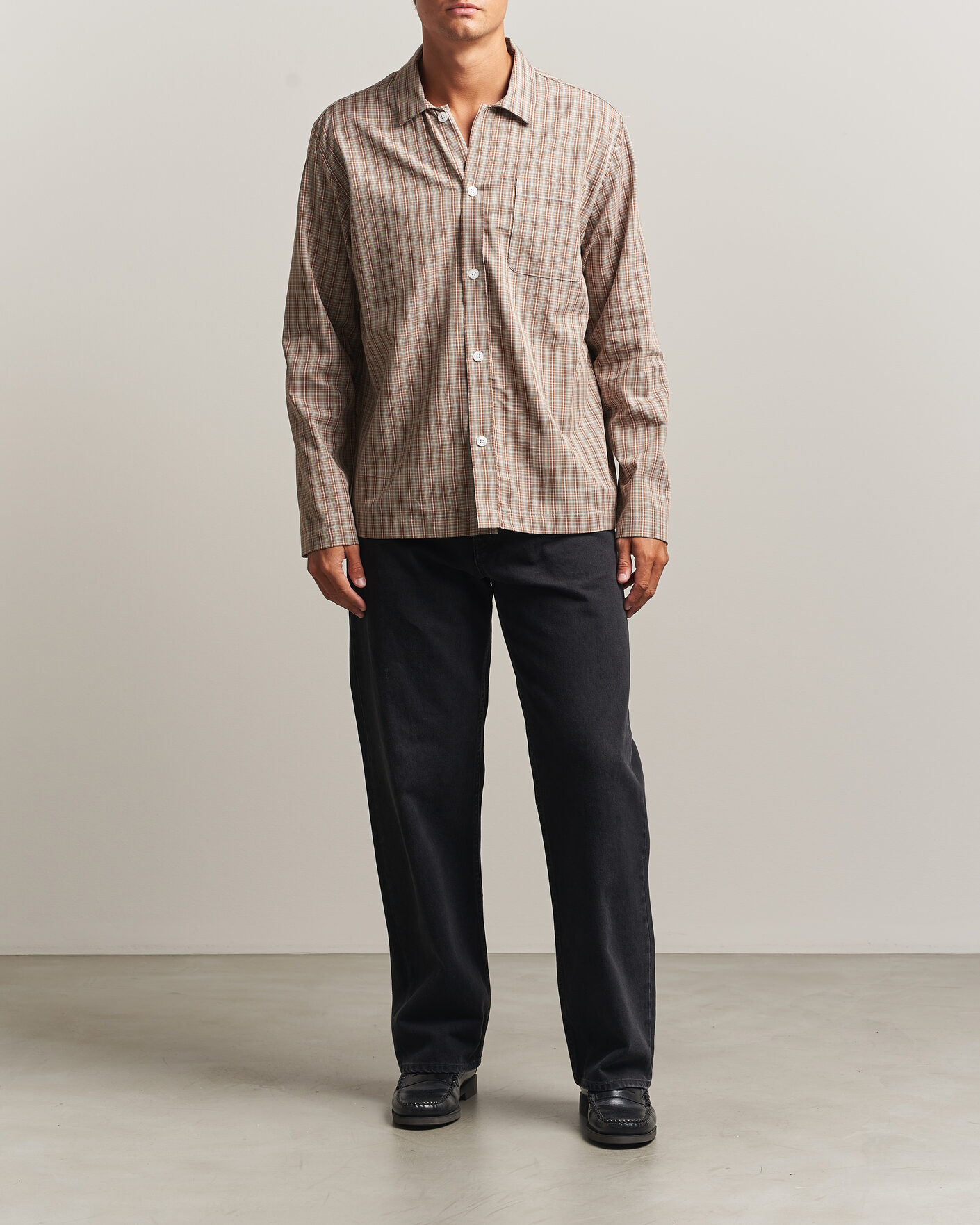 Mies | Kauluspaidat | Palmes | Fault Shirt Brown Check