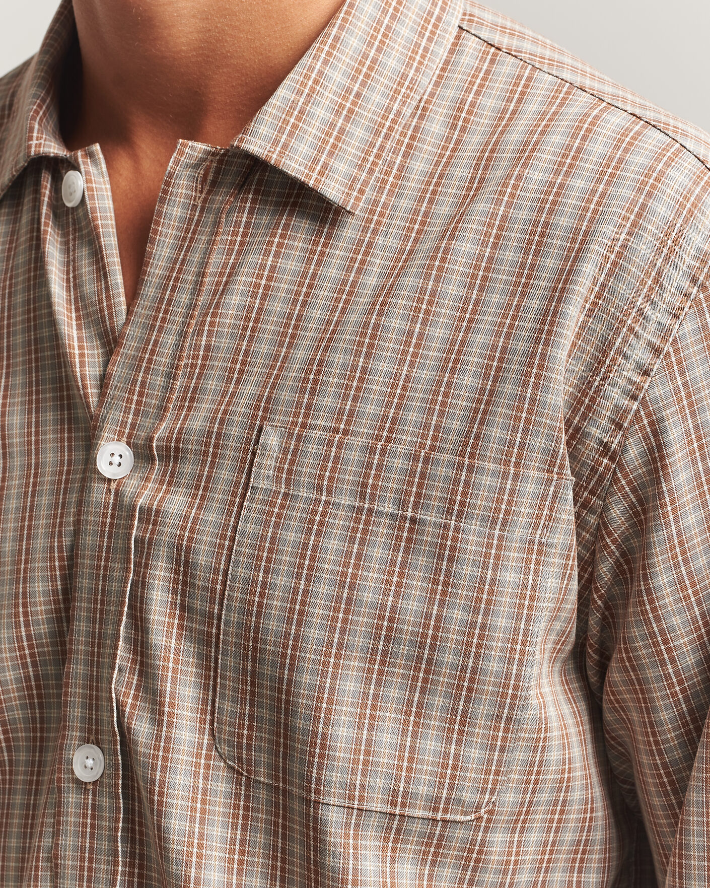 Mies | Kauluspaidat | Palmes | Fault Shirt Brown Check