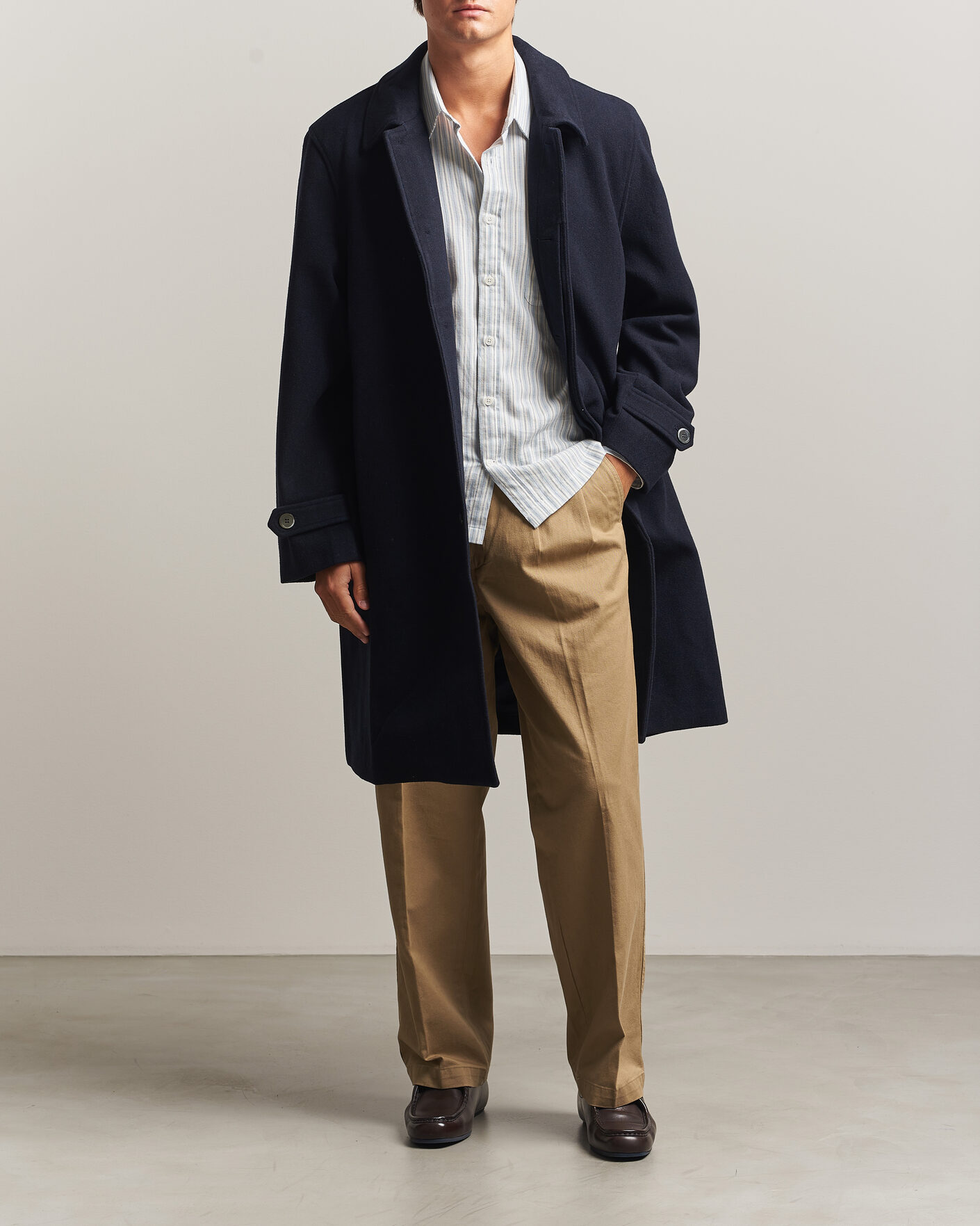 Mies | Takit | Palmes | Cedric Wool Coat Navy