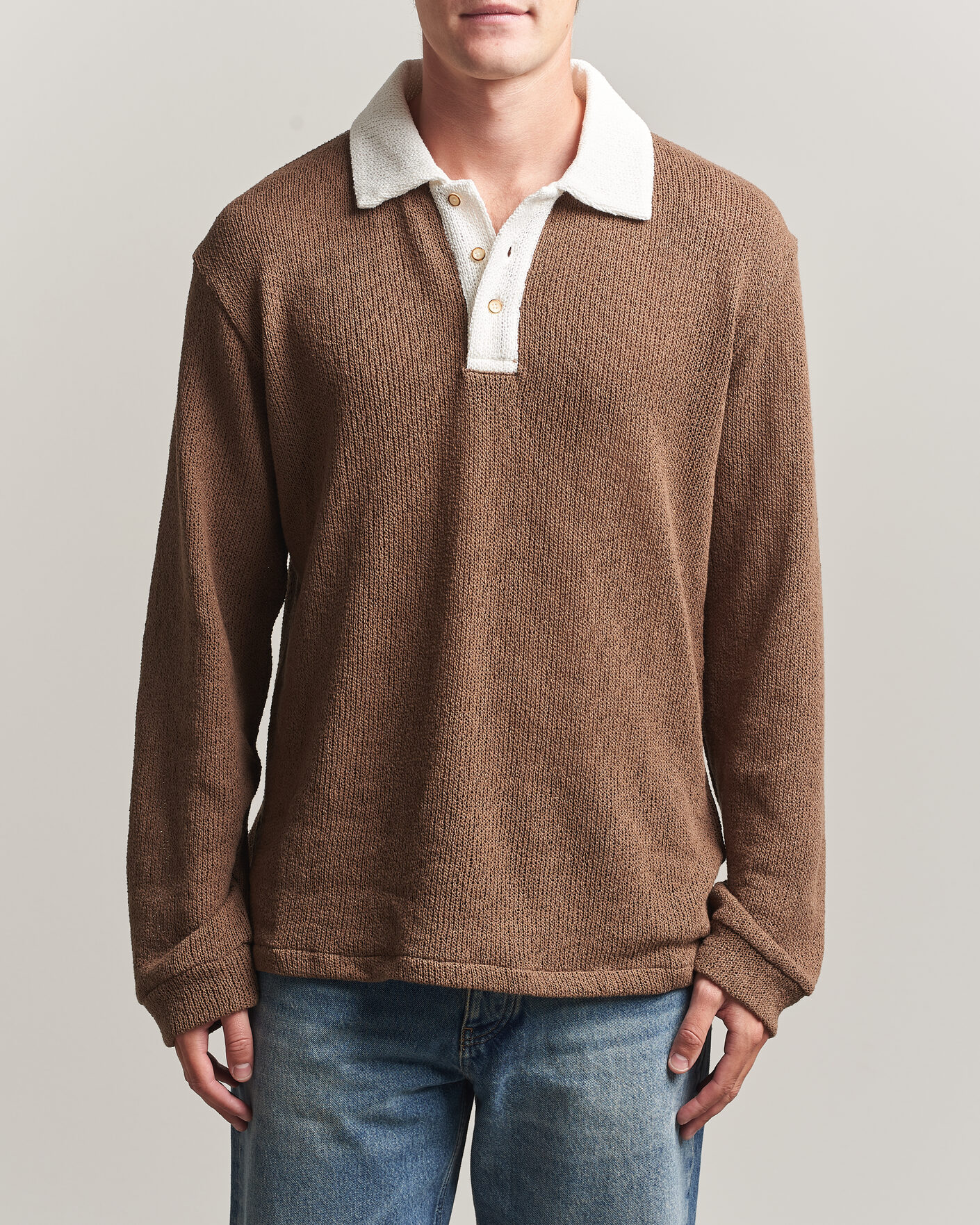 Mies | Puserot | Palmes | Knitted Rugby Brown