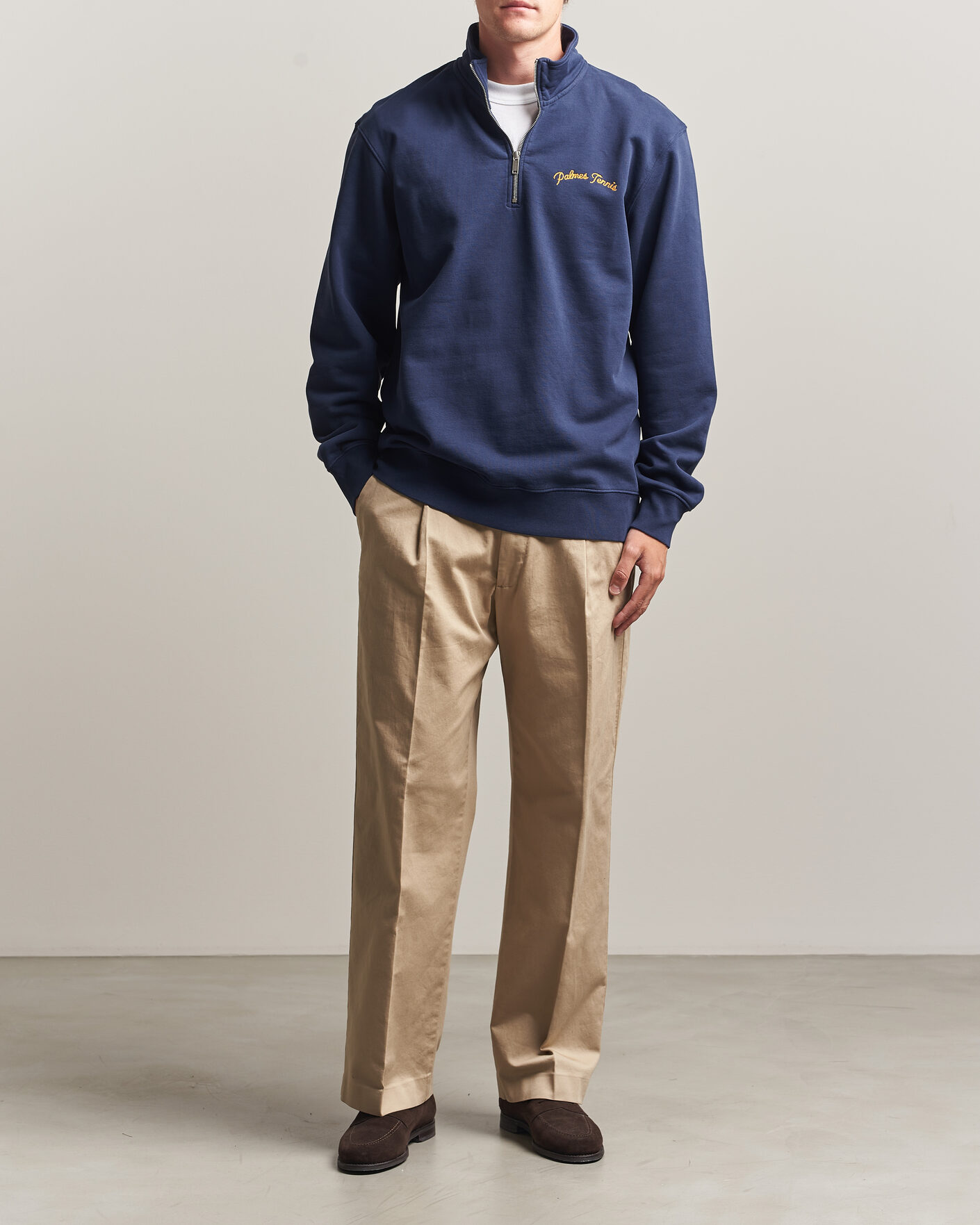 Mies | Puserot | Palmes | Western Zip Sweatshirt Navy