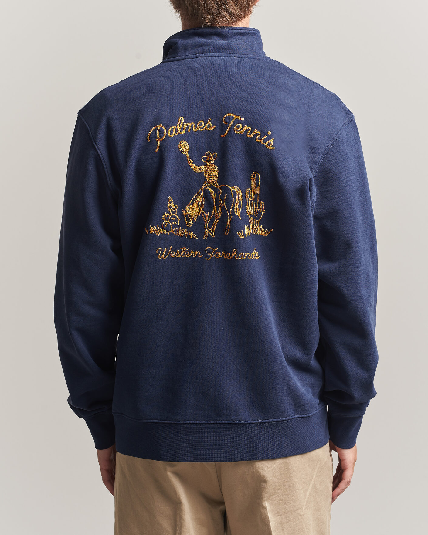 Mies | Puserot | Palmes | Western Zip Sweatshirt Navy