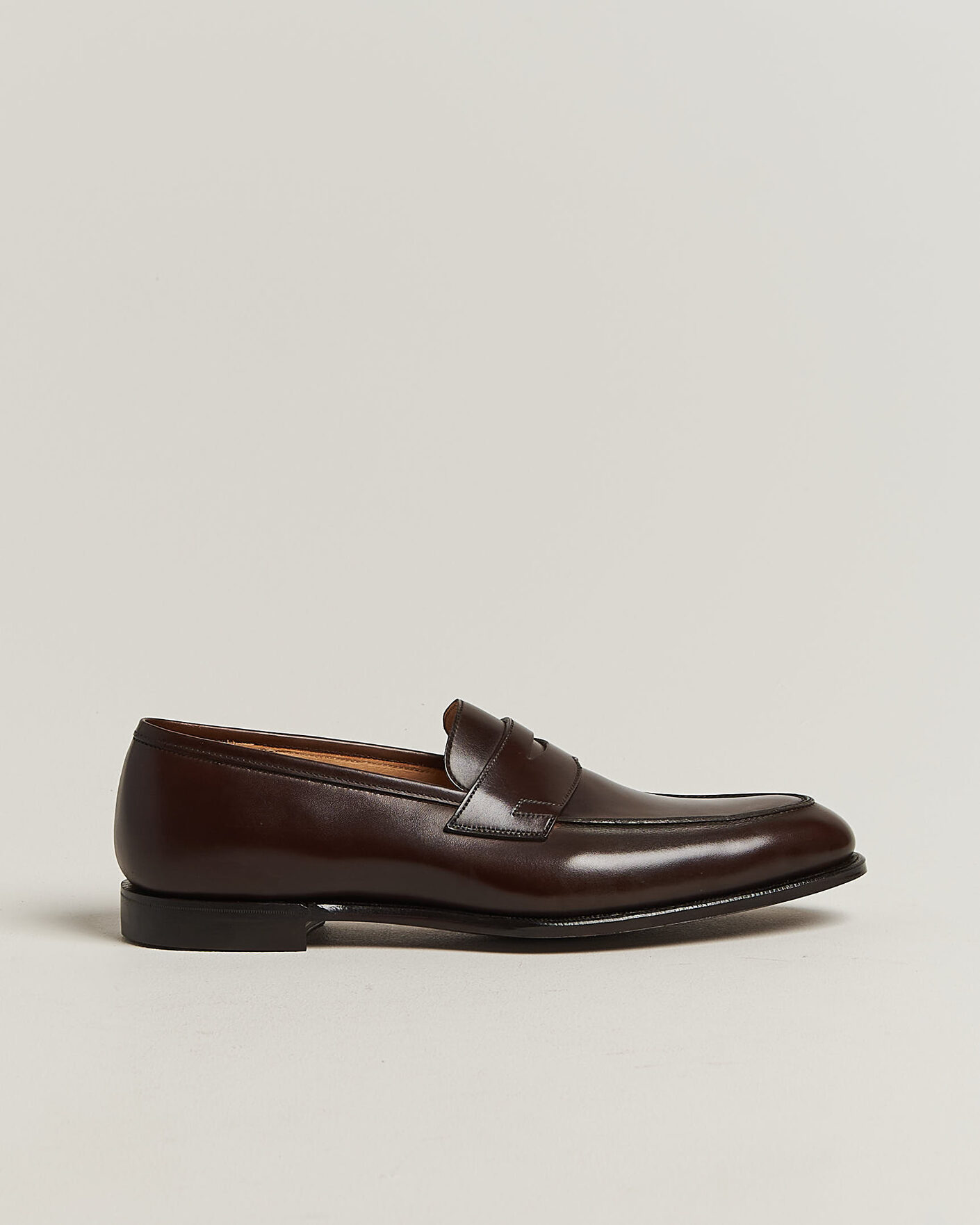 Mies | Loaferit | Crockett & Jones | Crawford Handgrade Penny Loafer Dk Brown Antique Calf