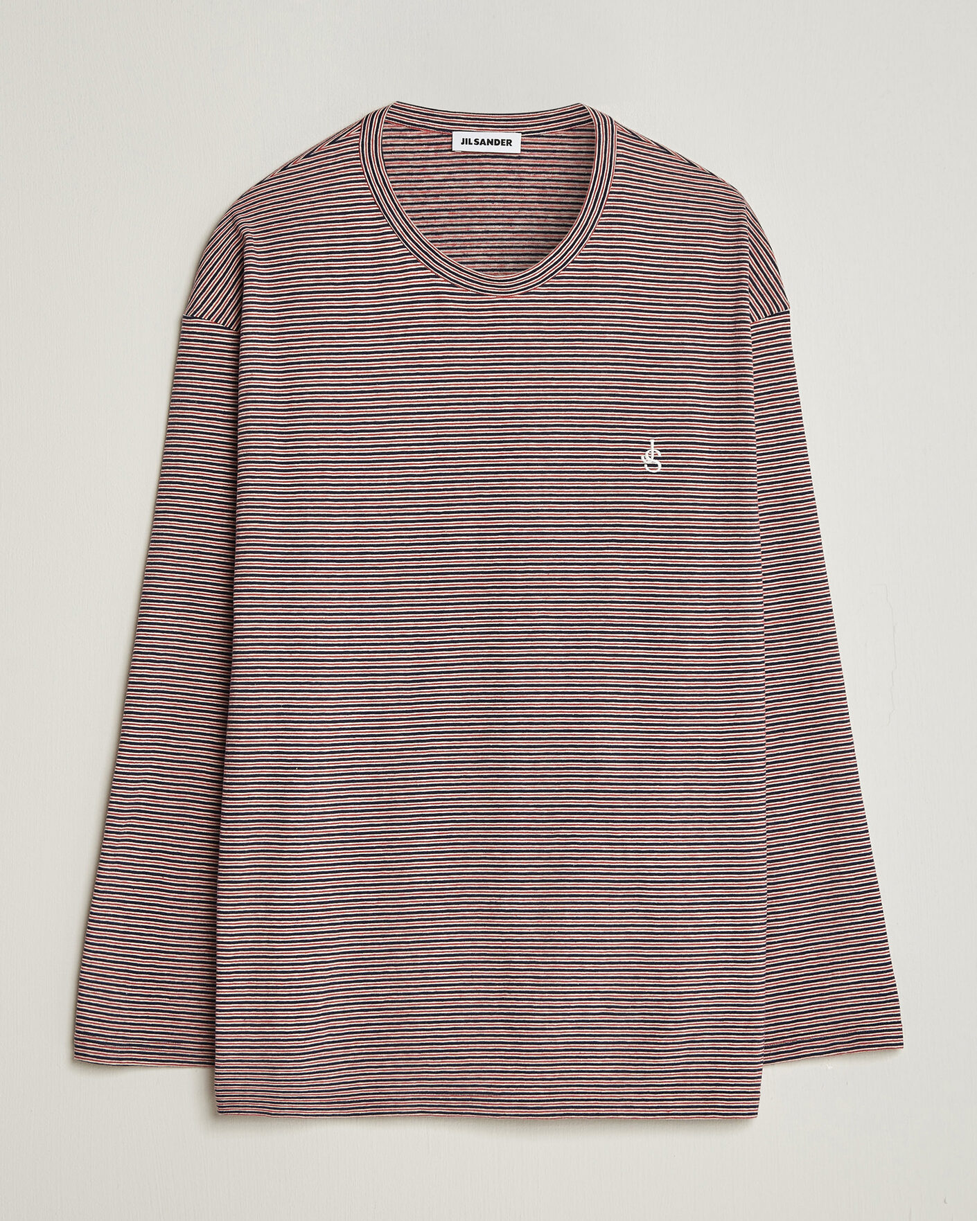 Mies | T-paidat | Jil Sander | Long Sleeve Striped T-Shirt Red