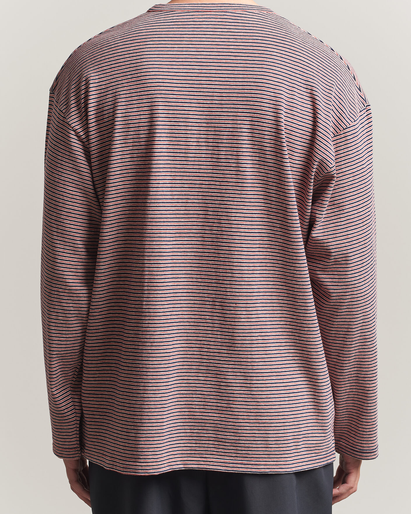 Mies | T-paidat | Jil Sander | Long Sleeve Striped T-Shirt Red