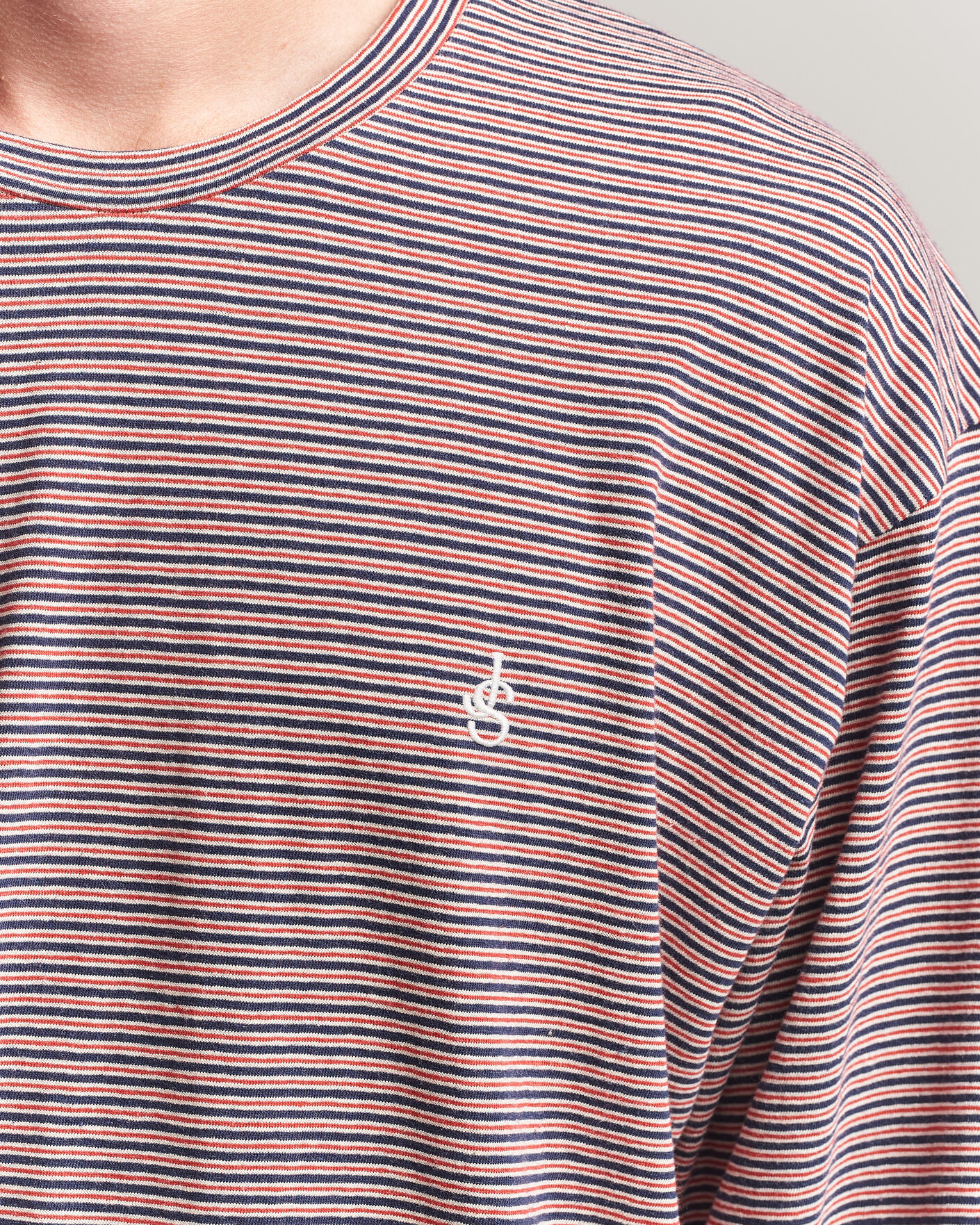 Mies | T-paidat | Jil Sander | Long Sleeve Striped T-Shirt Red