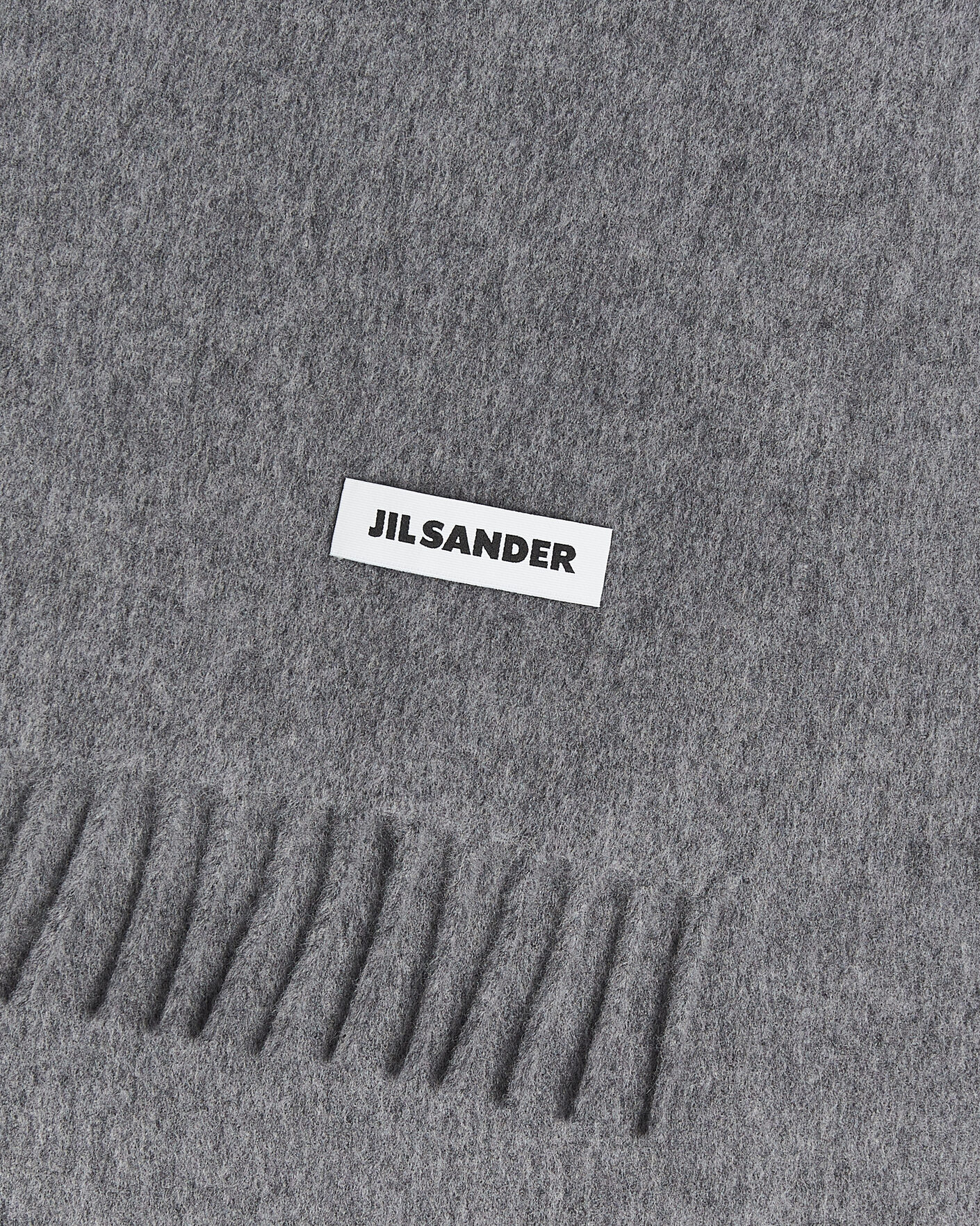 Mies | Kaulaliinat | Jil Sander | Plain Logo Scarf Grey Melange