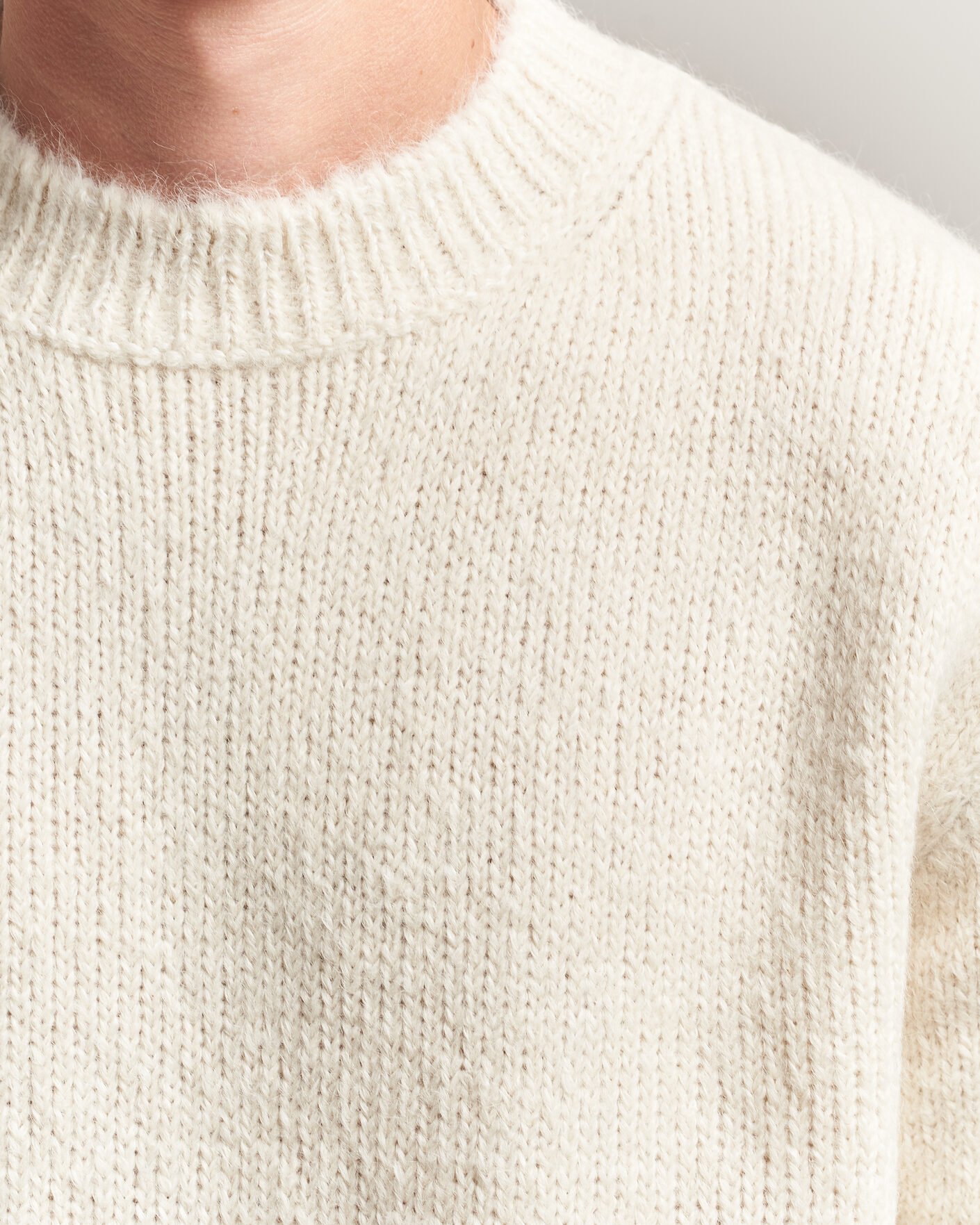 Mies | Puserot | Jil Sander | Rib Knit Sweater Off White