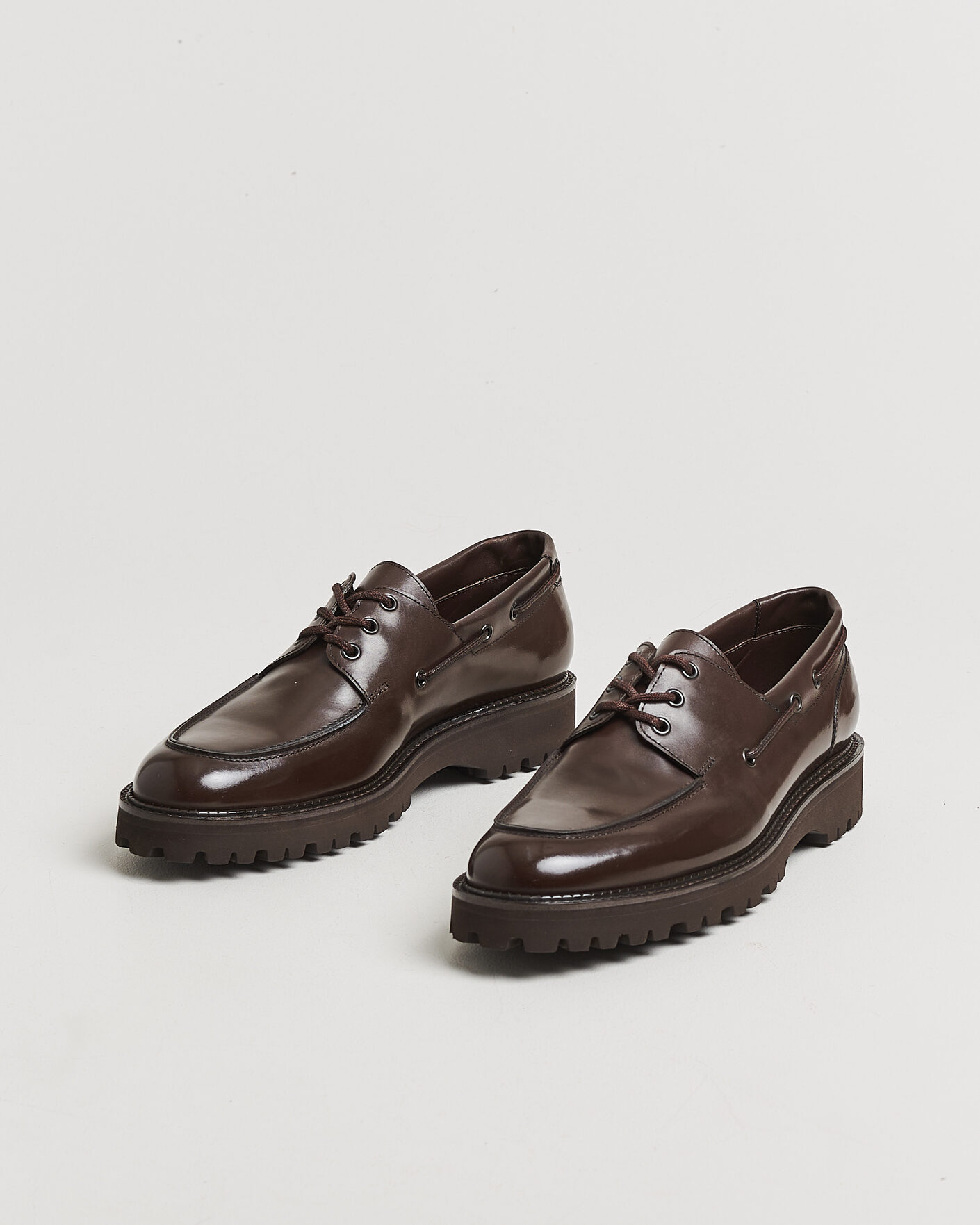 Mies | Derby-kengät | John Lobb | Tide Moc Toe Derby Dark Brown Calf