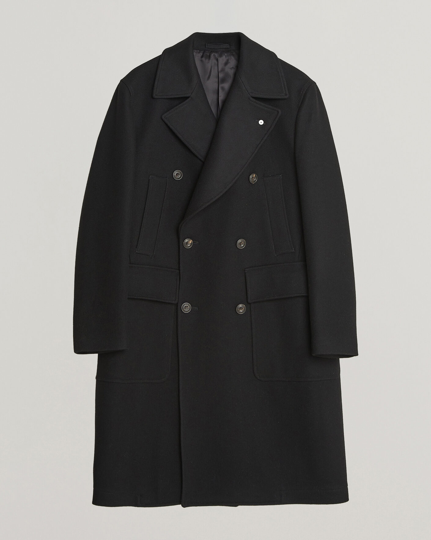 Mies | Takit | L.B.M. 1911 | Double Breasted Wool/Cashmere Coat Black