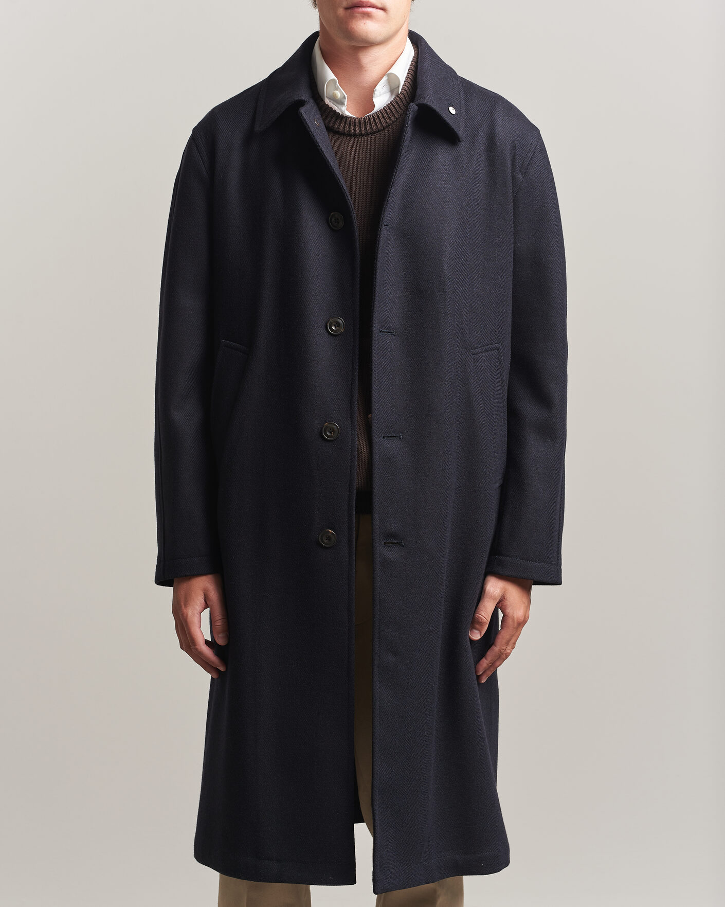 Mies | Takit | L.B.M. 1911 | Wool/Cashmere Raglan Coat Navy