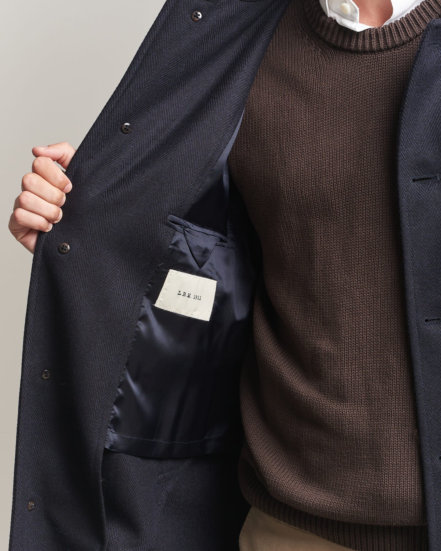 Mies | Takit | L.B.M. 1911 | Wool/Cashmere Raglan Coat Navy