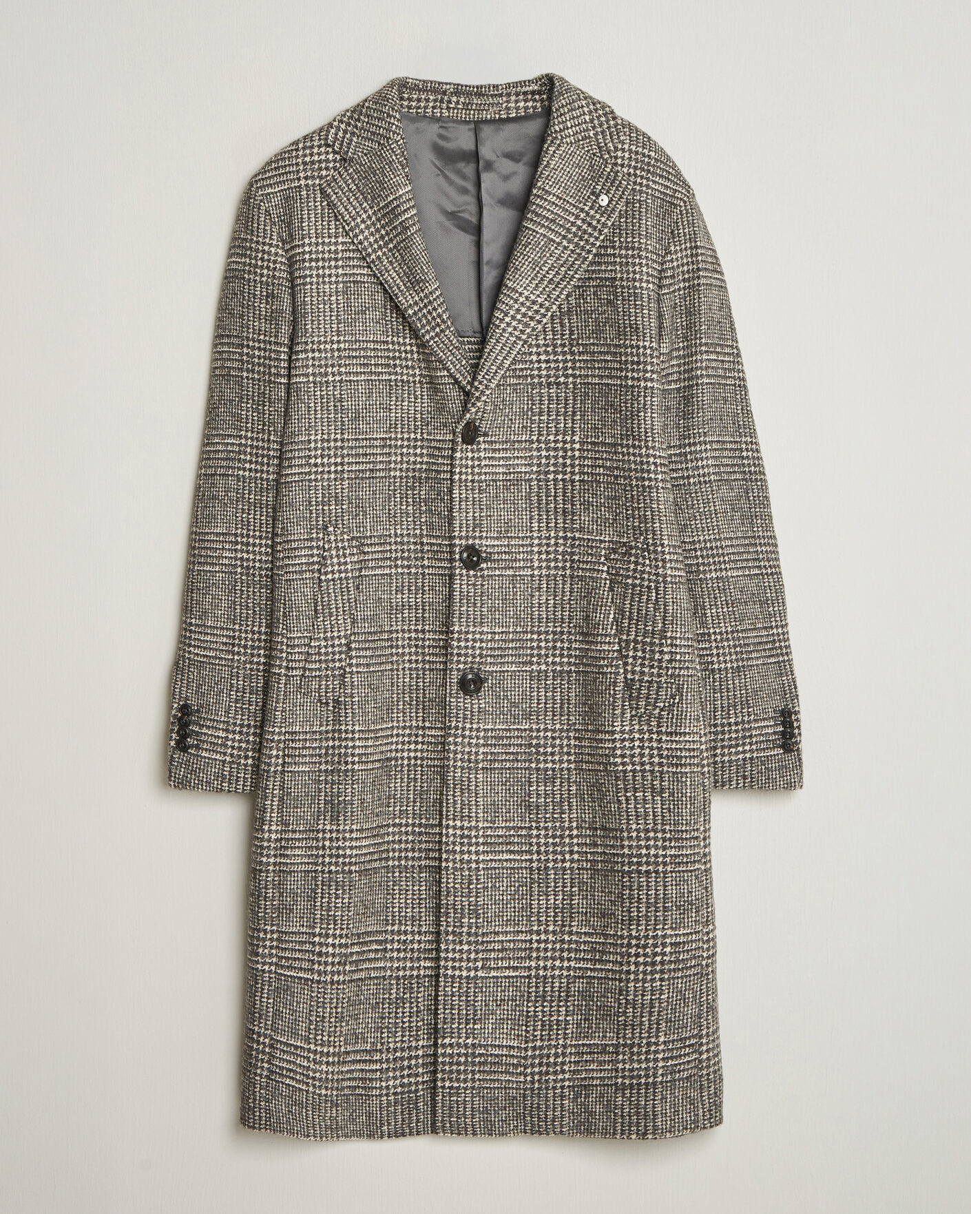 Mies | Takit | L.B.M. 1911 | Checked Wool Coat Grey