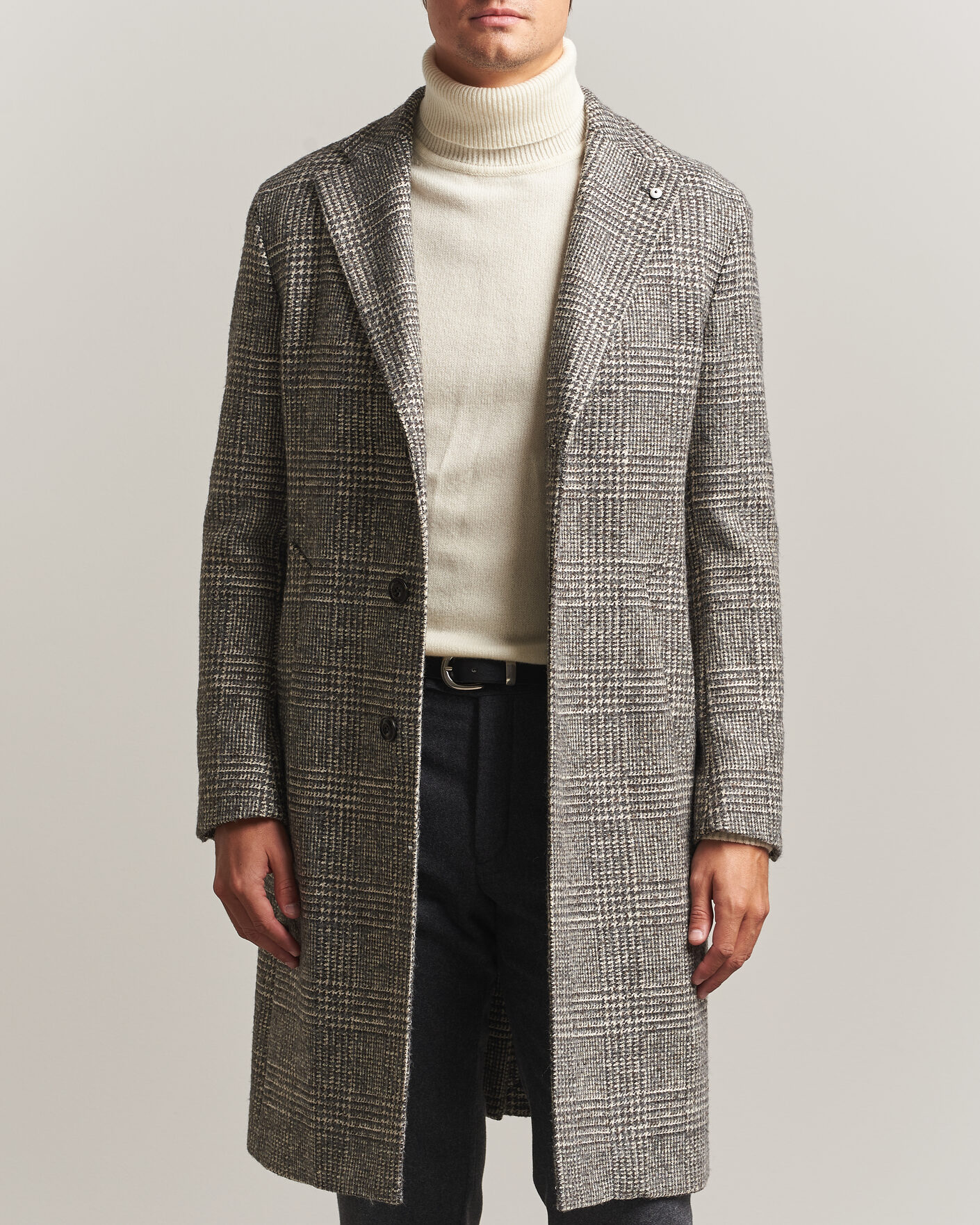 Mies | Takit | L.B.M. 1911 | Checked Wool Coat Grey