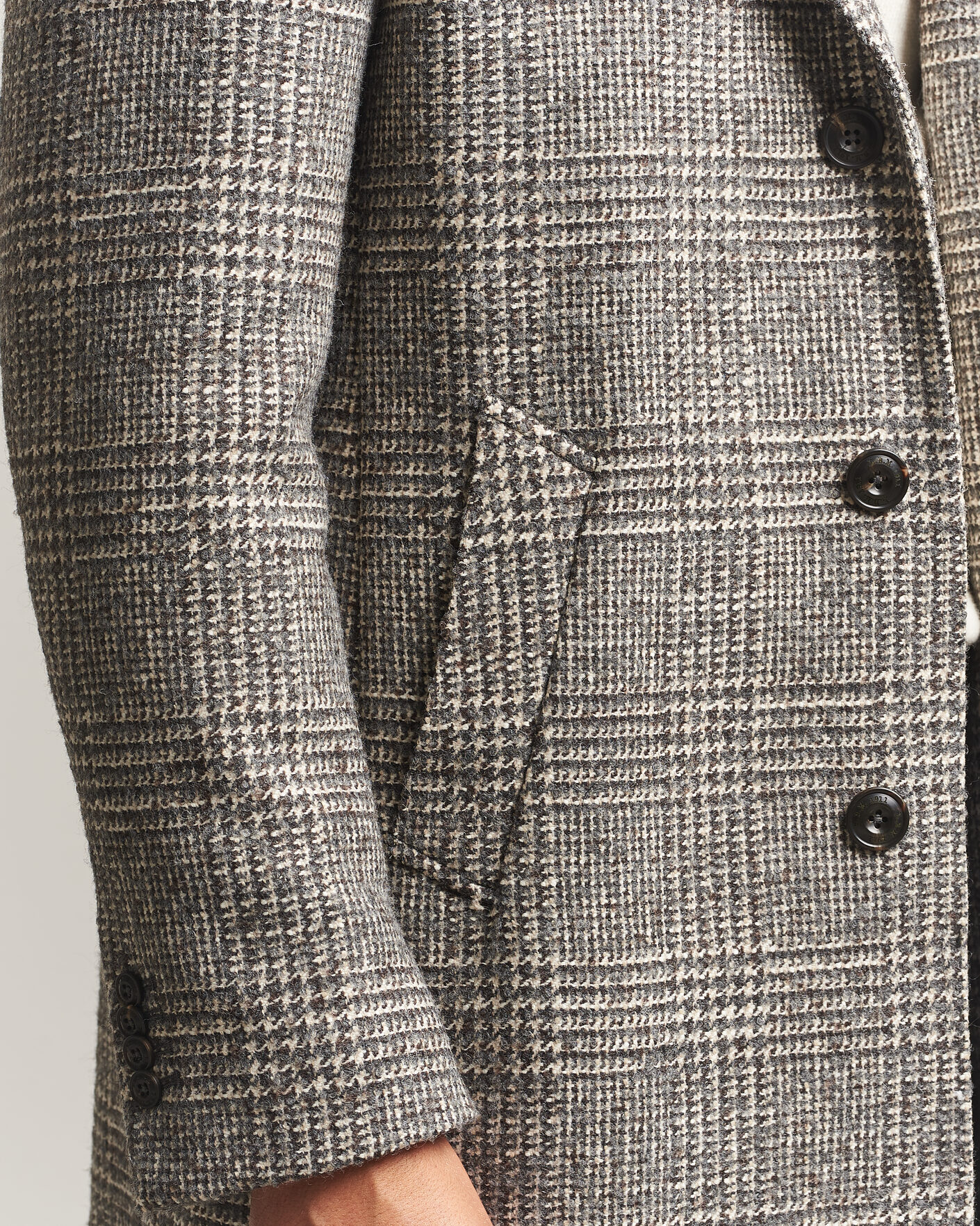 Mies | Takit | L.B.M. 1911 | Checked Wool Coat Grey