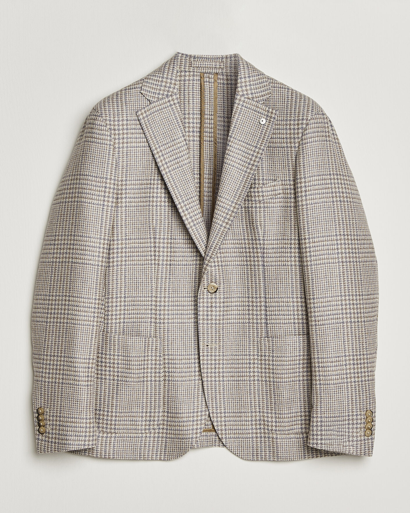 Mies | Pikkutakit | L.B.M. 1911 | Jack Regular Check Wool/Cashmere/Silk Blazer Brown