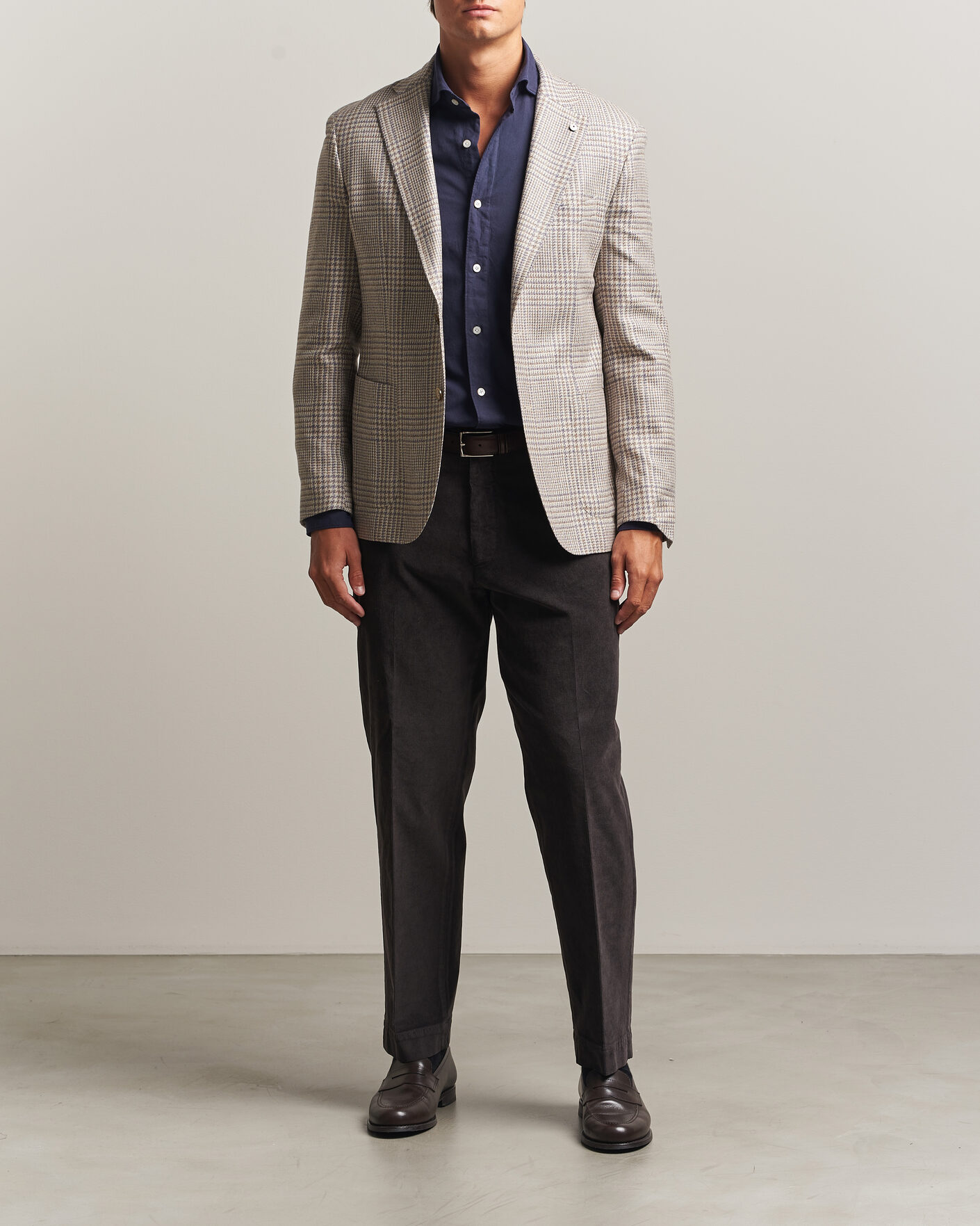 Mies | Pikkutakit | L.B.M. 1911 | Jack Regular Check Wool/Cashmere/Silk Blazer Brown