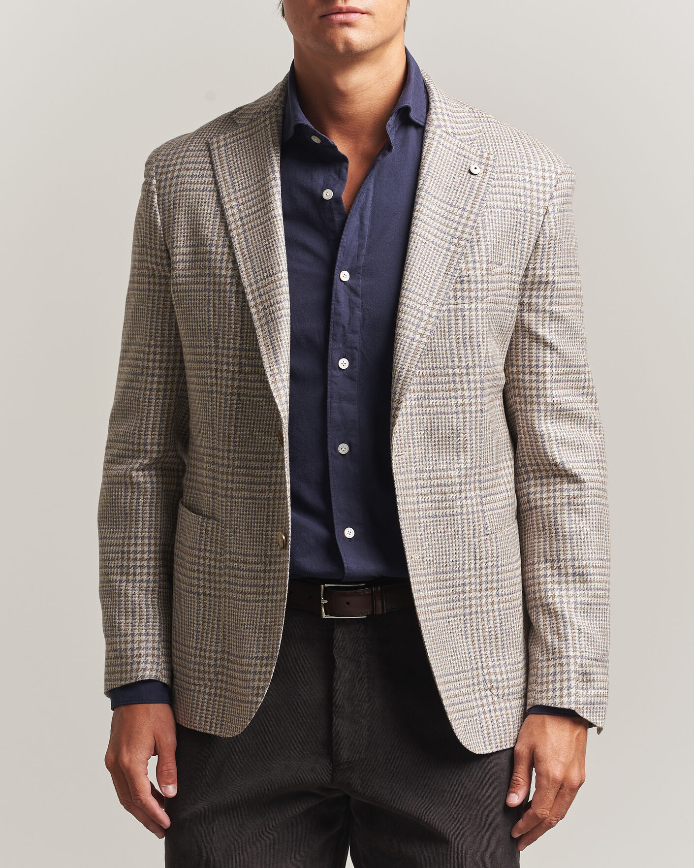 Mies | Pikkutakit | L.B.M. 1911 | Jack Regular Check Wool/Cashmere/Silk Blazer Brown