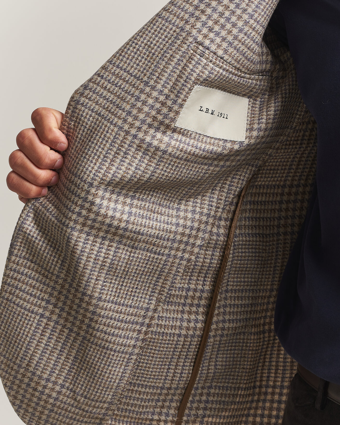 Mies | Pikkutakit | L.B.M. 1911 | Jack Regular Check Wool/Cashmere/Silk Blazer Brown