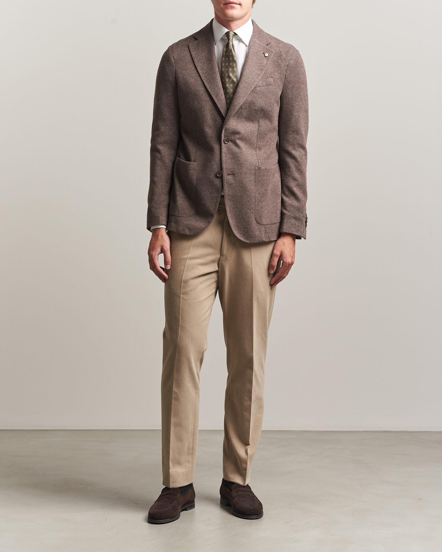 Mies | Pikkutakit | L.B.M. 1911 | Jack Knitted Cashmere Mix Blazer Brown