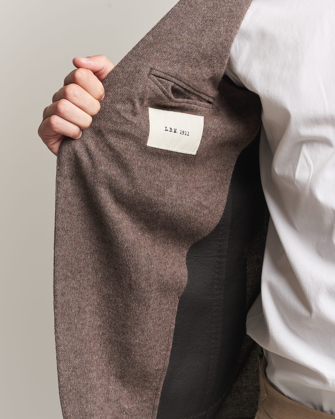 Mies | Pikkutakit | L.B.M. 1911 | Jack Knitted Cashmere Mix Blazer Brown