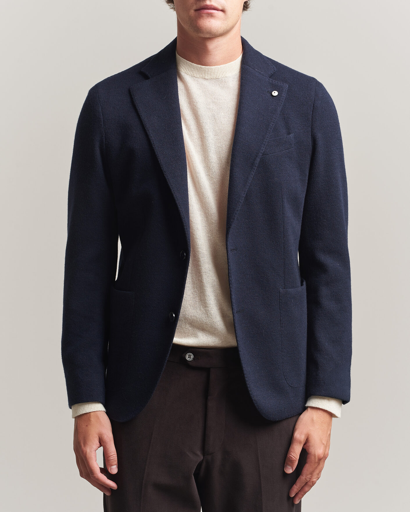 Mies | Pikkutakit | L.B.M. 1911 | Jack Knitted Cashmere Mix Blazer Navy