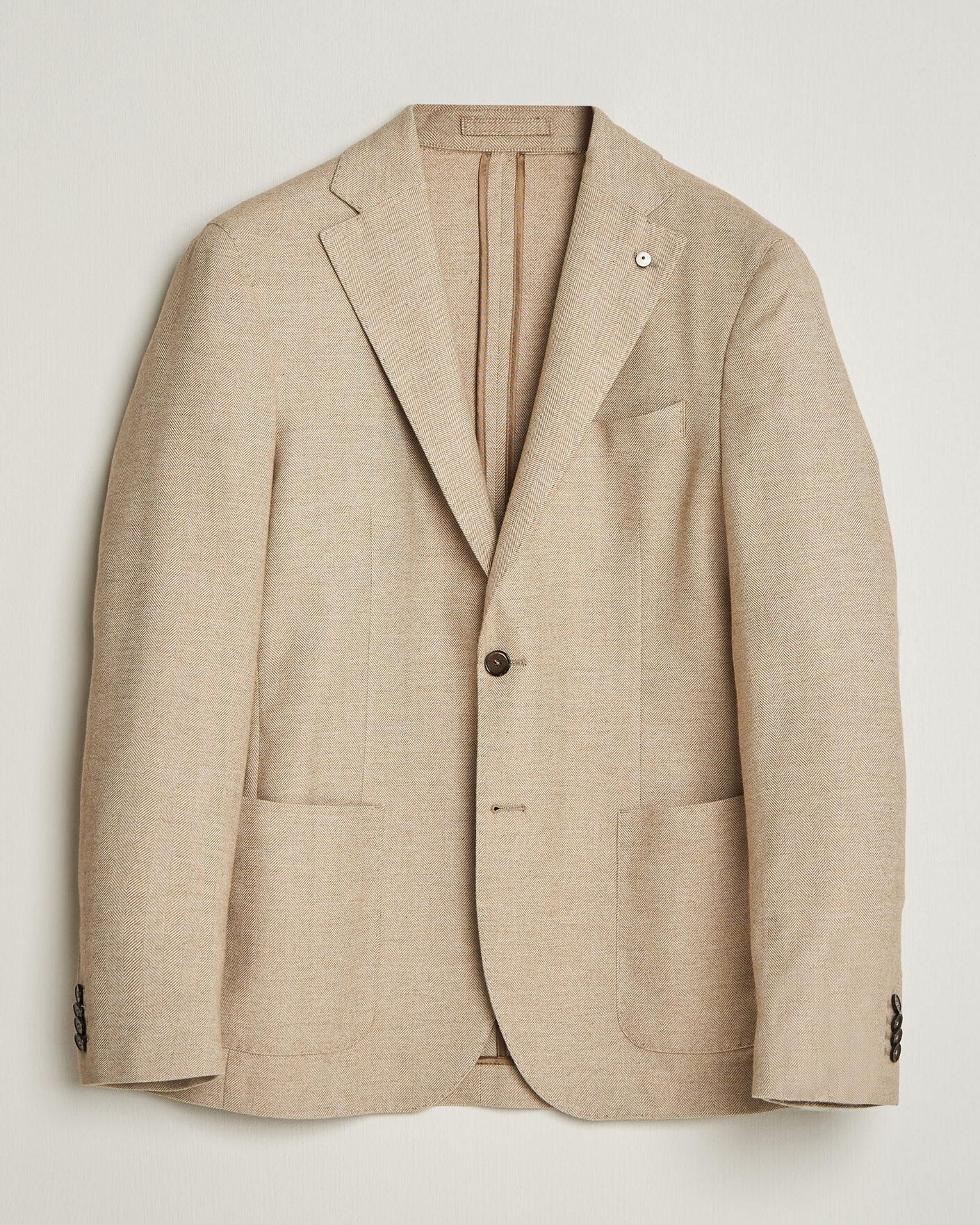 Mies | Pikkutakit | L.B.M. 1911 | Jack Cotton Herringbone Blazer Beige