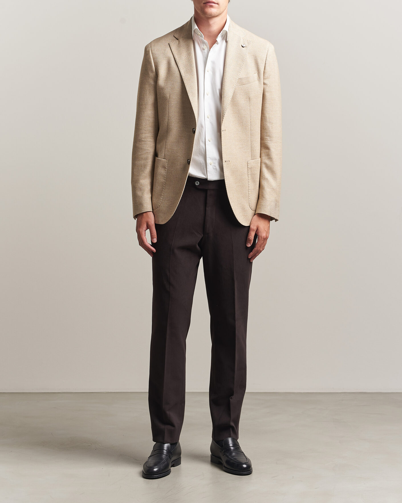 Mies | Pikkutakit | L.B.M. 1911 | Jack Cotton Herringbone Blazer Beige