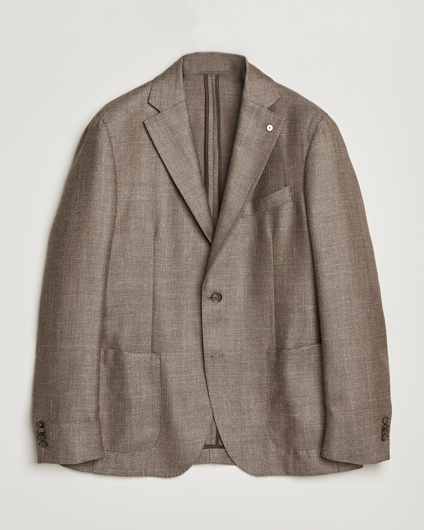 Mies | Pikkutakit | L.B.M. 1911 | Jack Wool/Silk Hopsack Blazer Brown