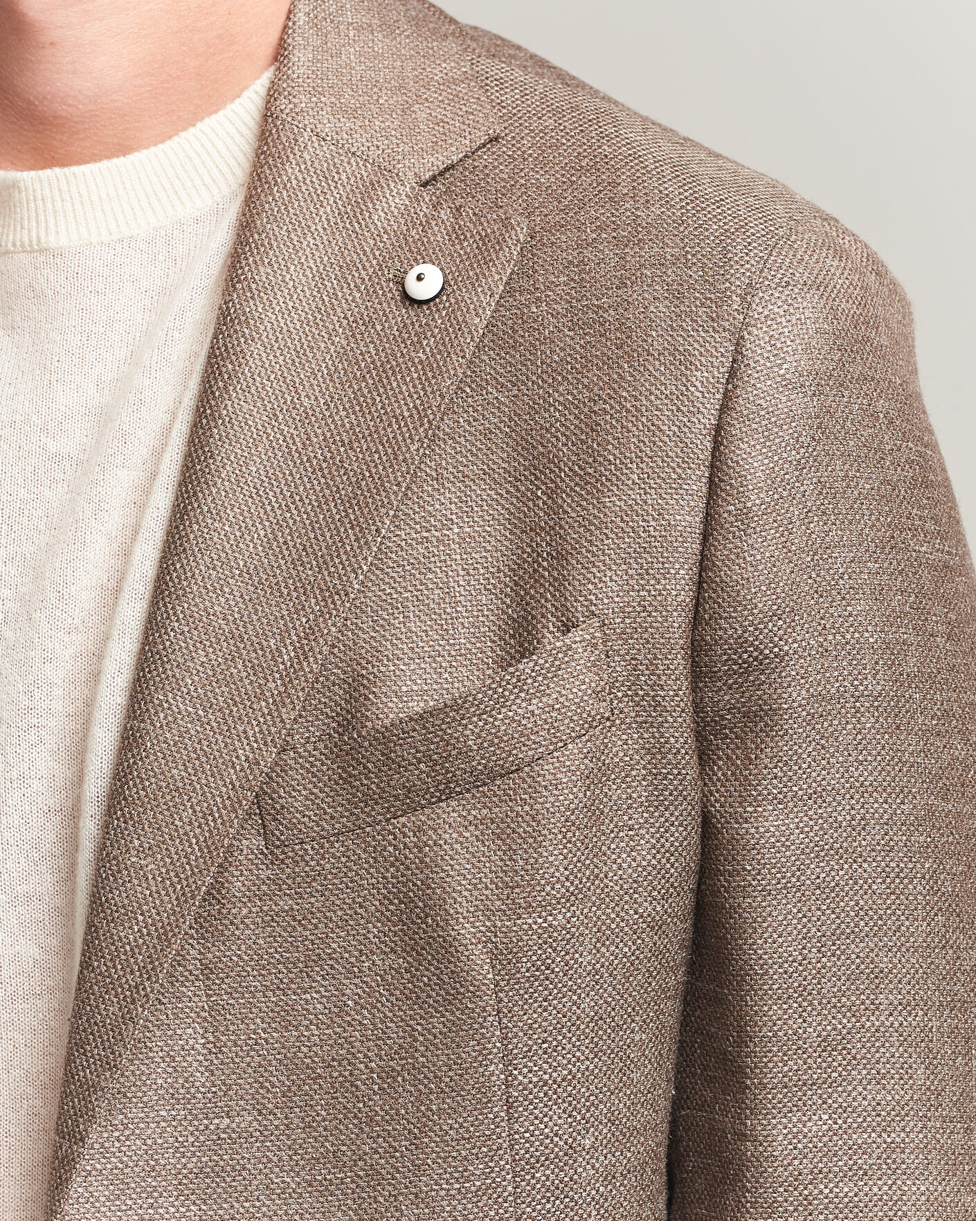 Mies | Pikkutakit | L.B.M. 1911 | Jack Wool/Silk Hopsack Blazer Brown