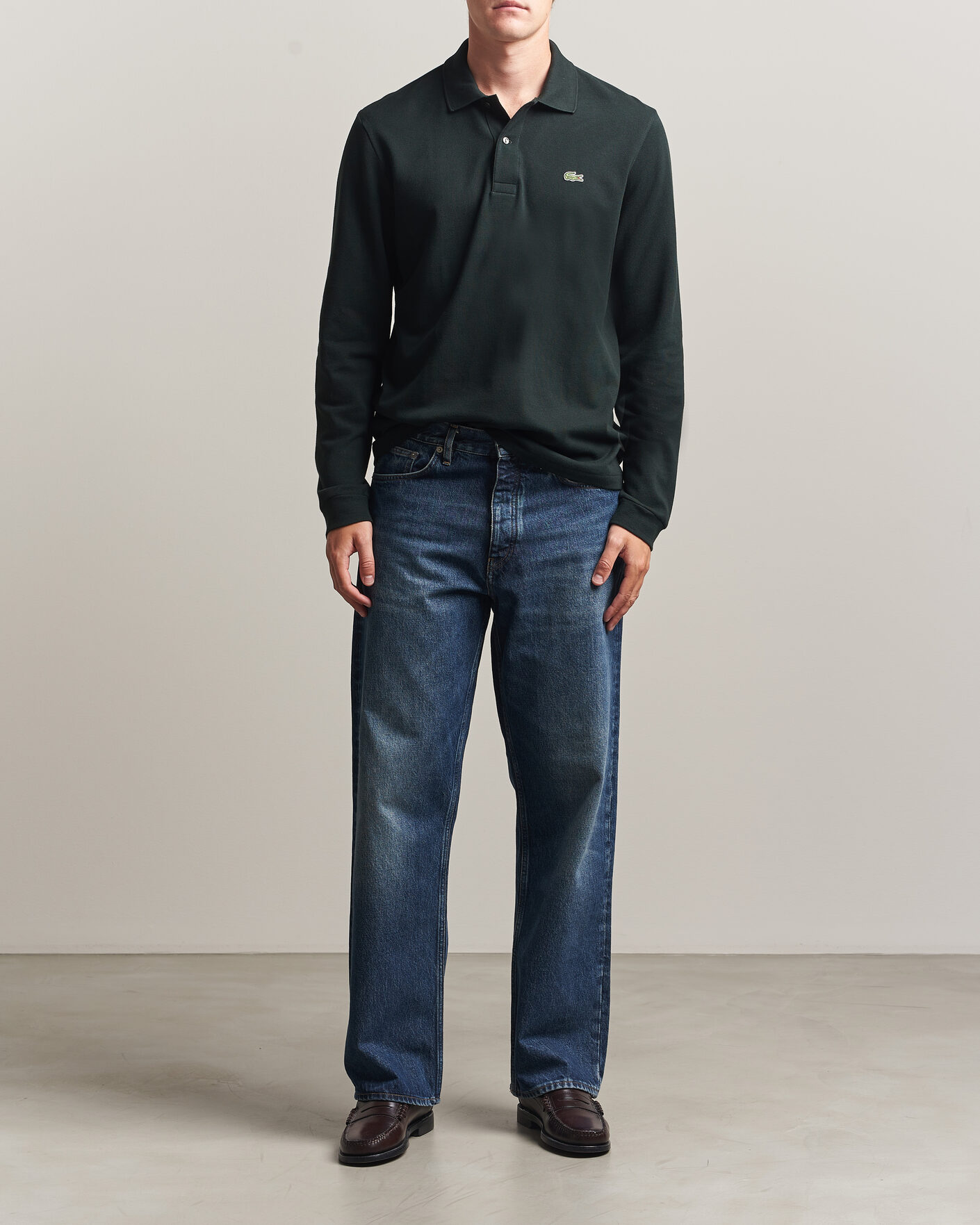 Mies | Pikeet | Lacoste | Original Long Sleeve Polo Piké Dark Varech